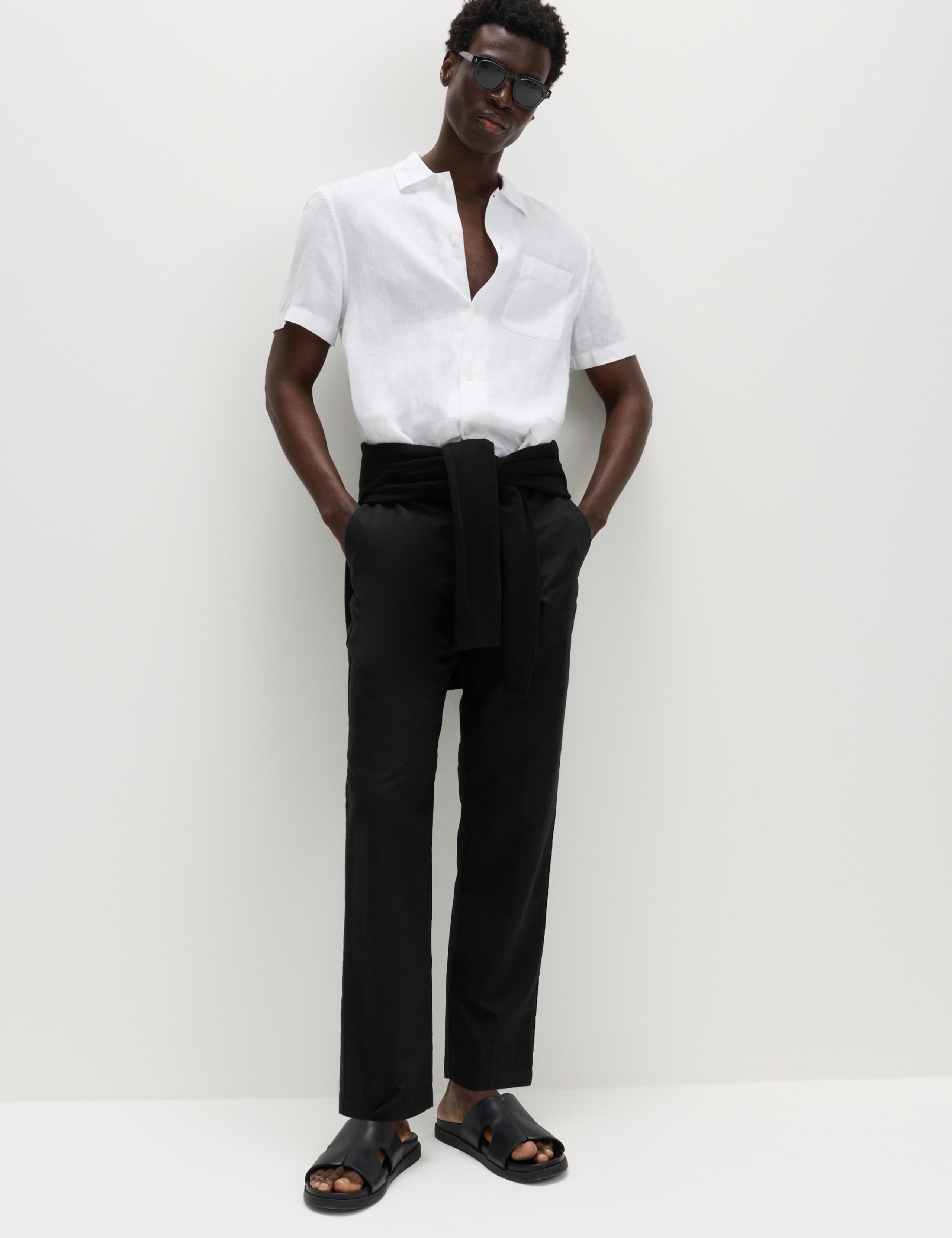 Regular Fit Linen Blend Chinos 7 of 7