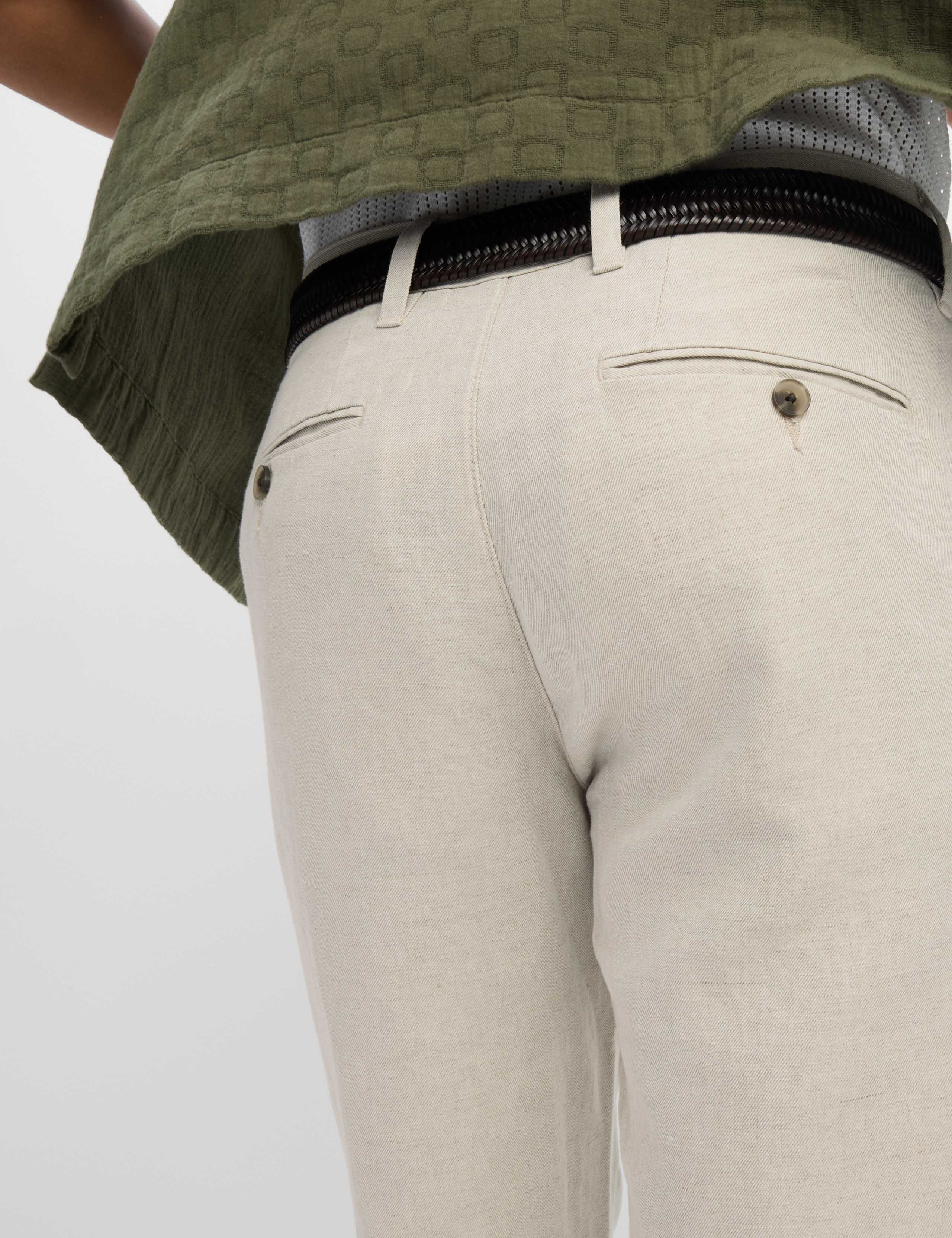 2 Pack Regular Fit Cotton Linen Blend Chinos 3 of 5