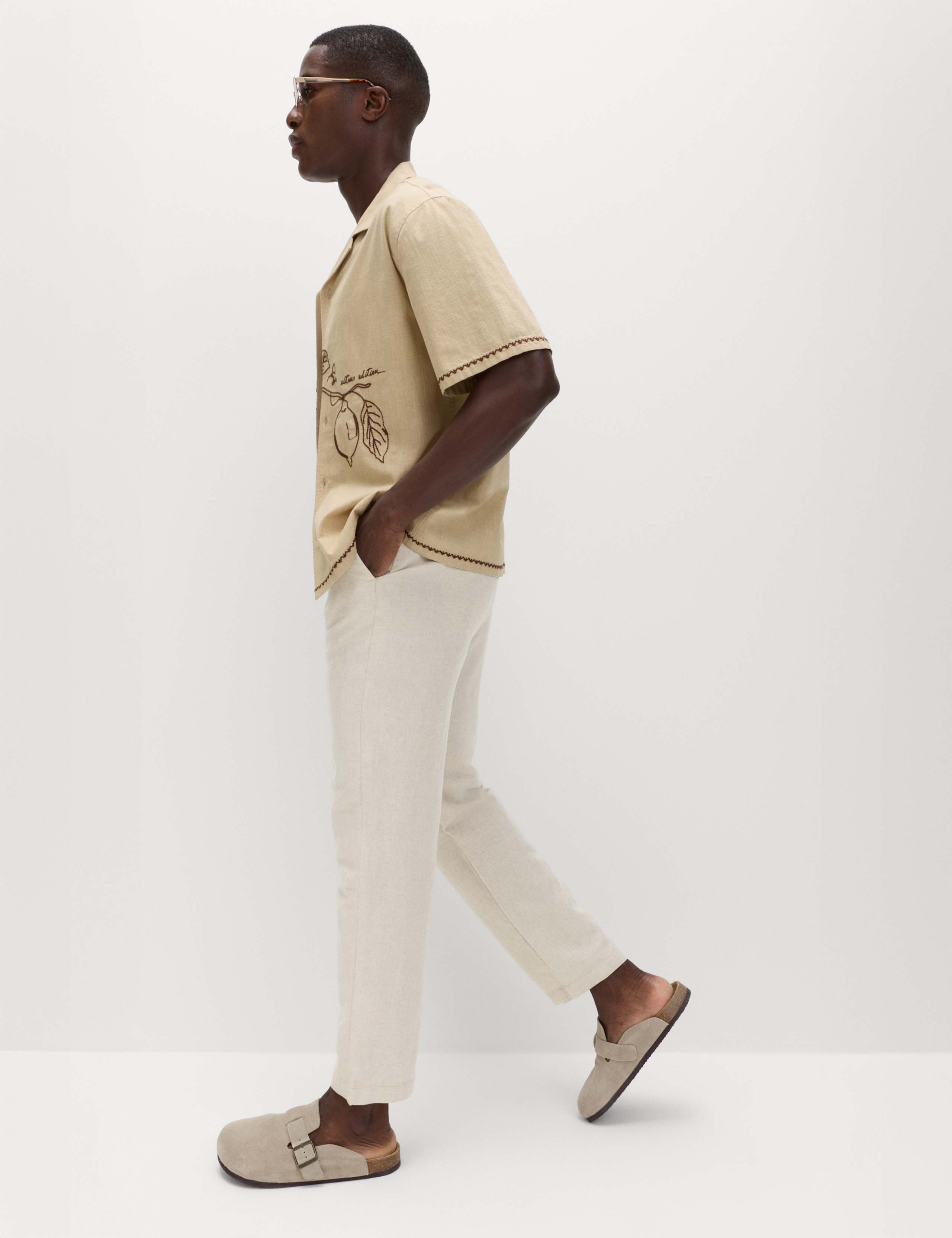 2 Pack Regular Fit Cotton Linen Blend Chinos 6 of 6