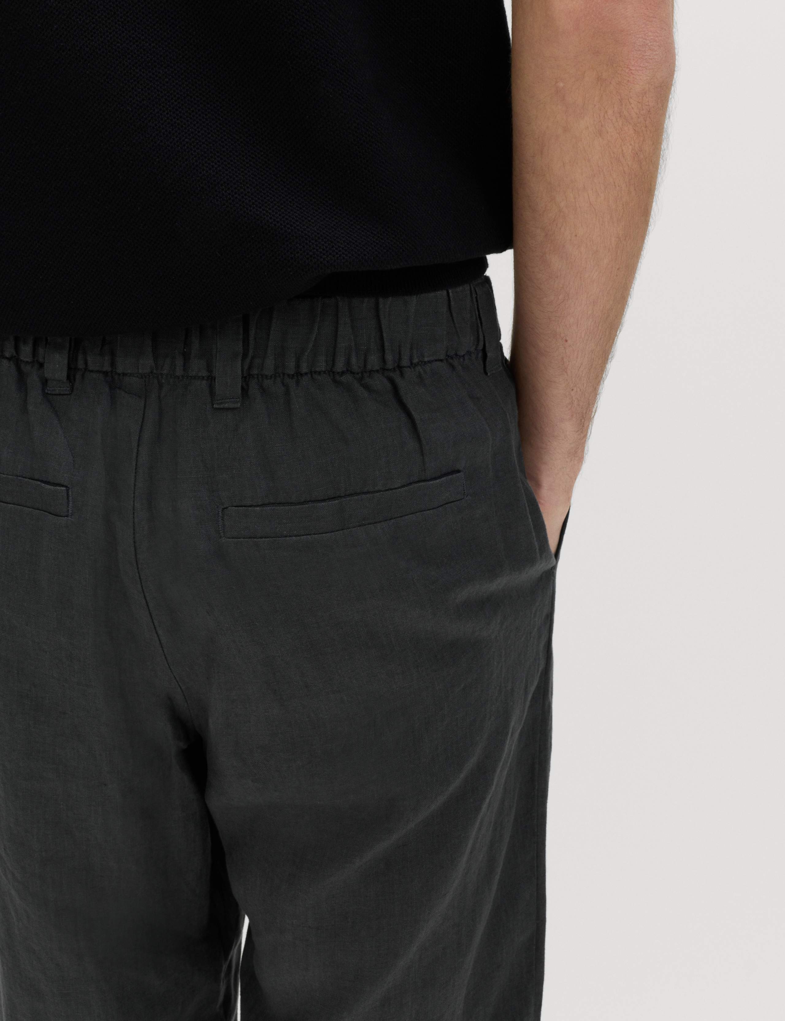 Pure Linen Half- Elasticated Waist Trousers 6 of 7