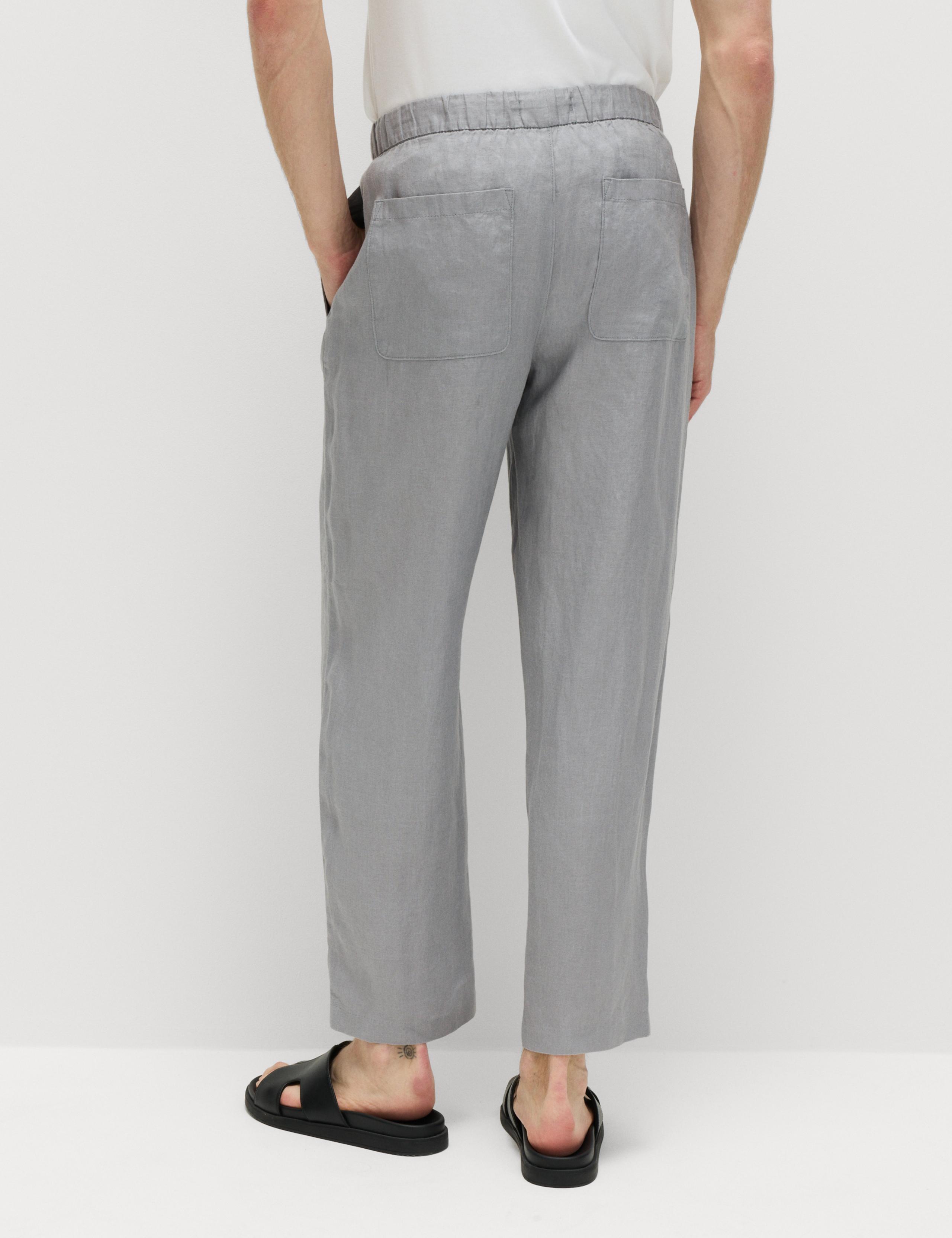 Loose Fit Pure Linen Elasticated Waist Trousers 4 of 6