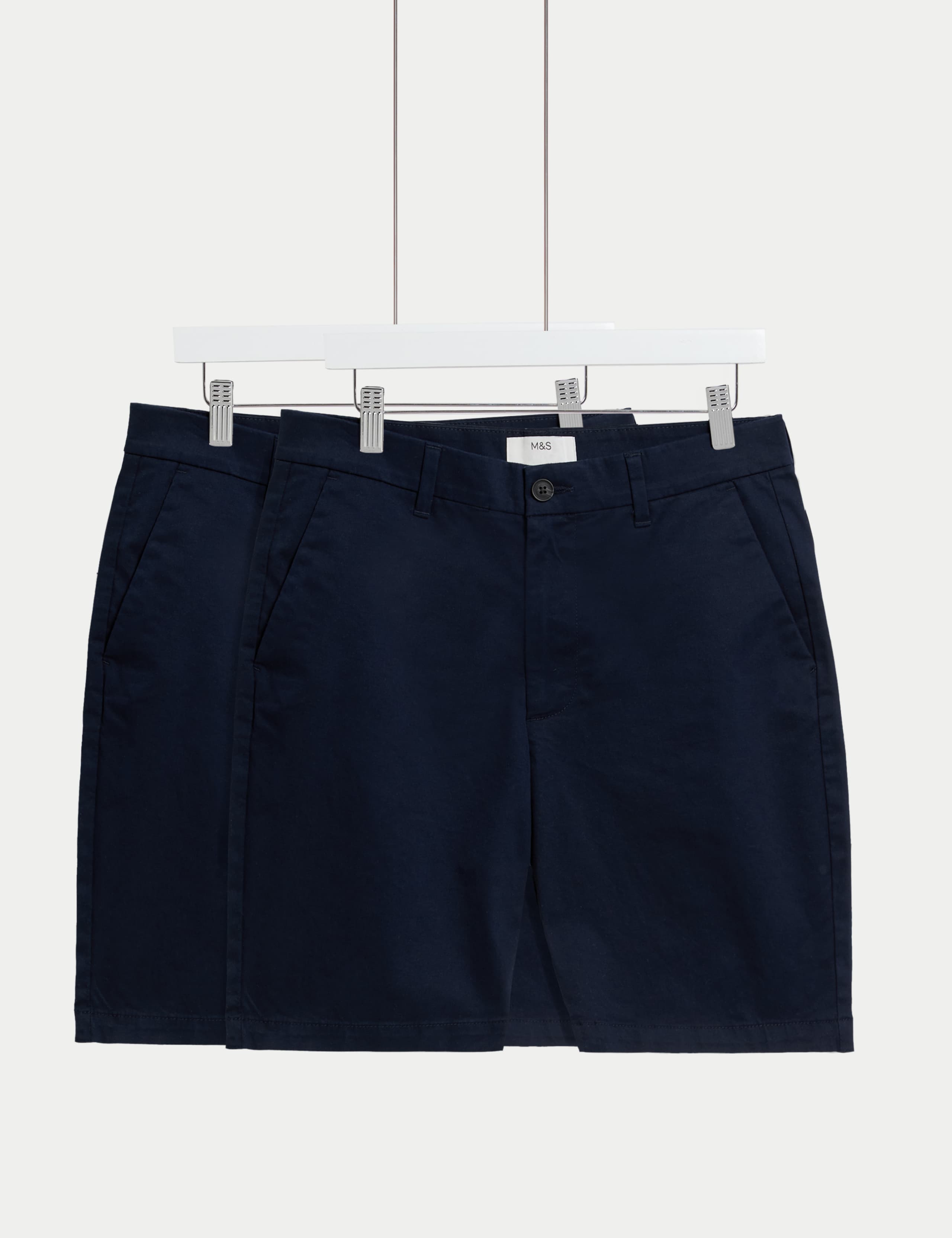 2 Pack Regular Fit Stretch Chino Shorts 1 of 4