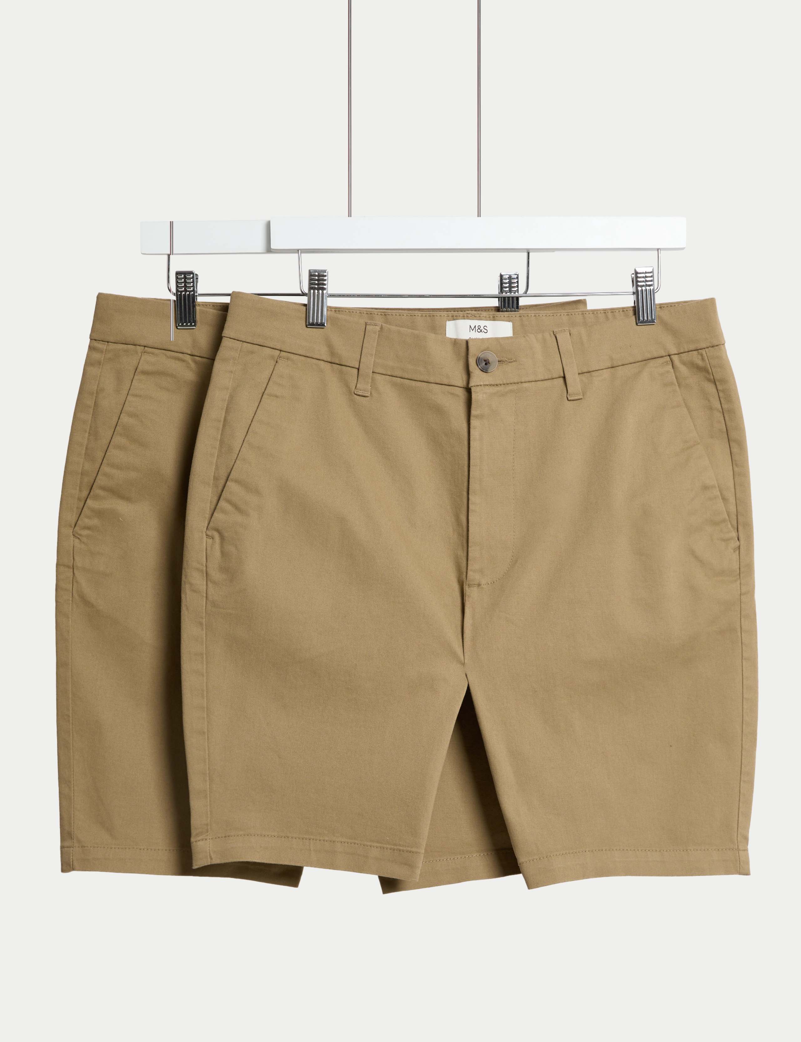 2 Pack Slim Fit Stretch Chino Shorts 1 of 5