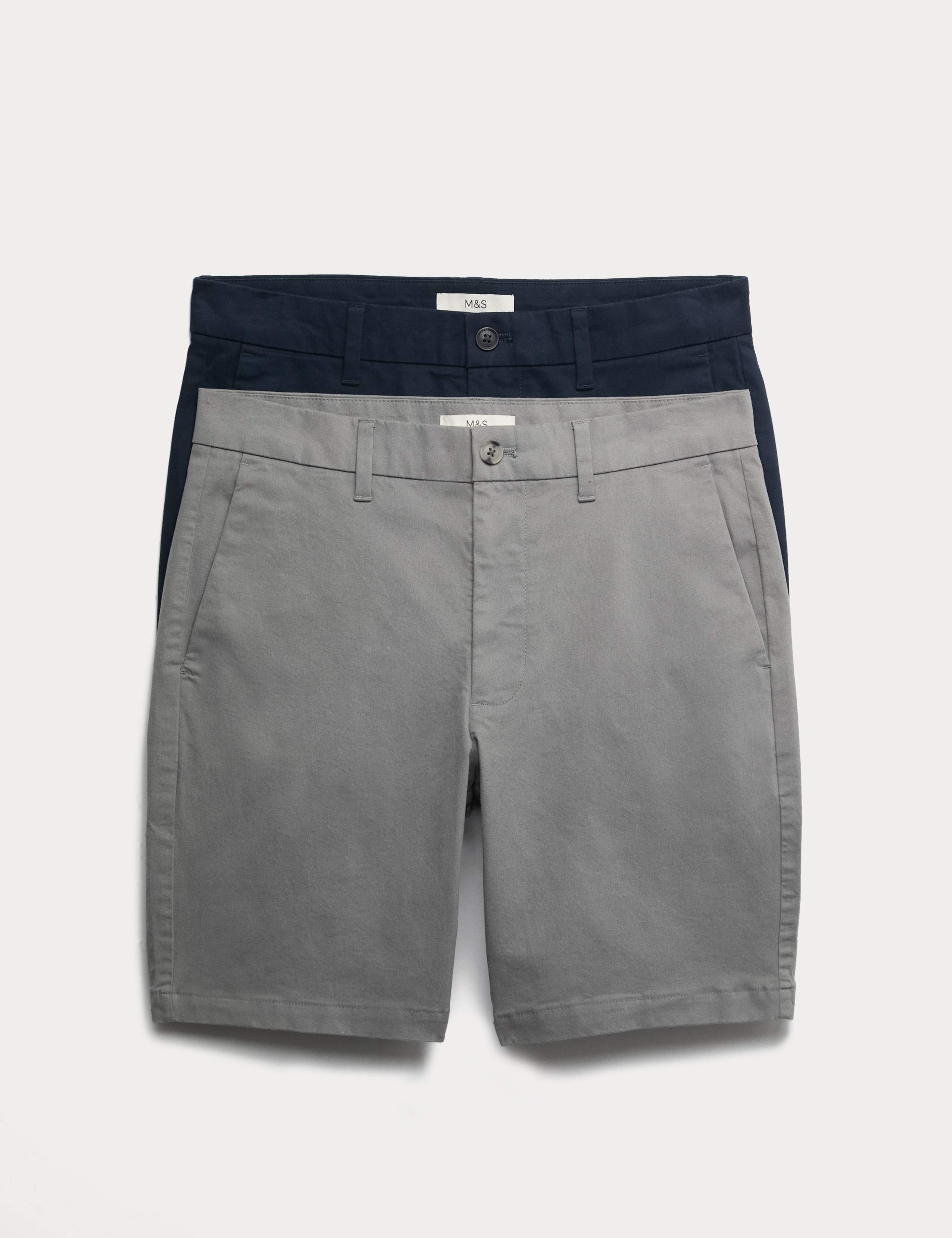 2 Pack Slim Fit Stretch Chino Shorts 2 of 5