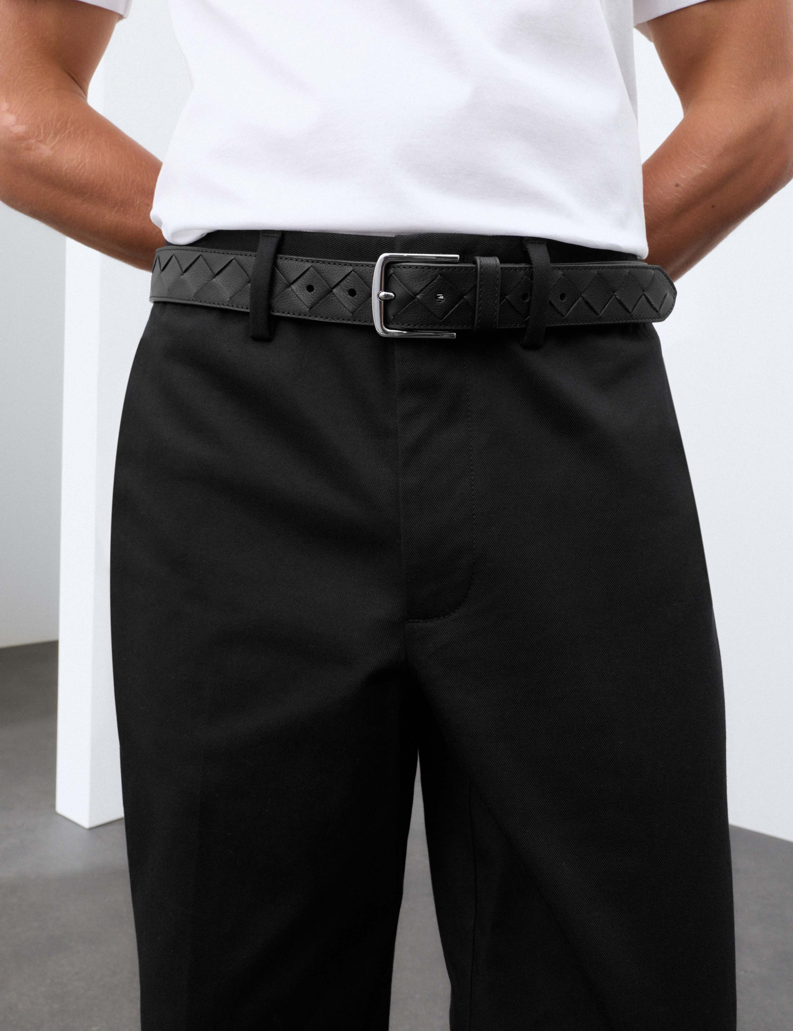 Cotton Rich Pleat Front Tapered Trousers 7 of 7