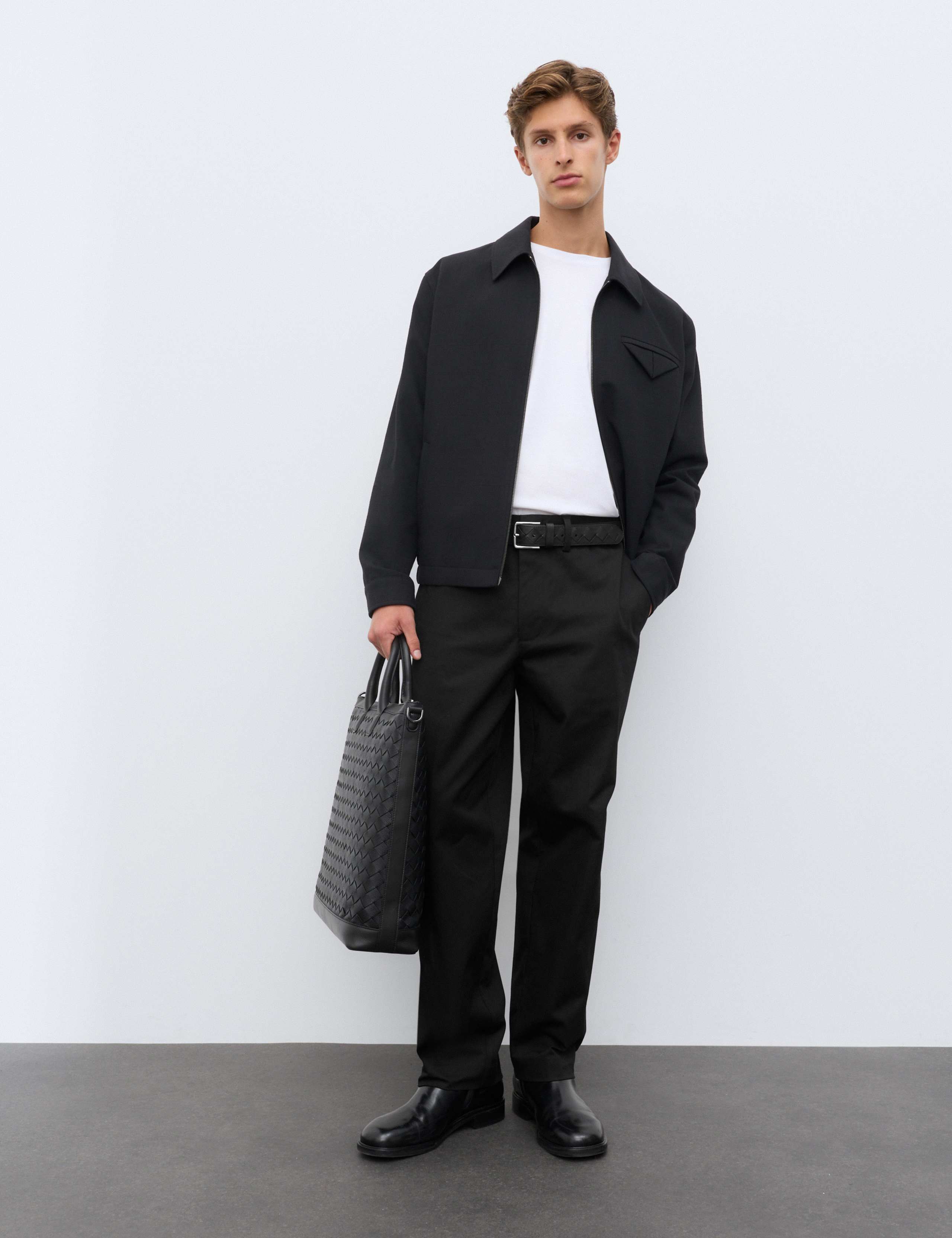 Cotton Rich Pleat Front Tapered Trousers 4 of 7