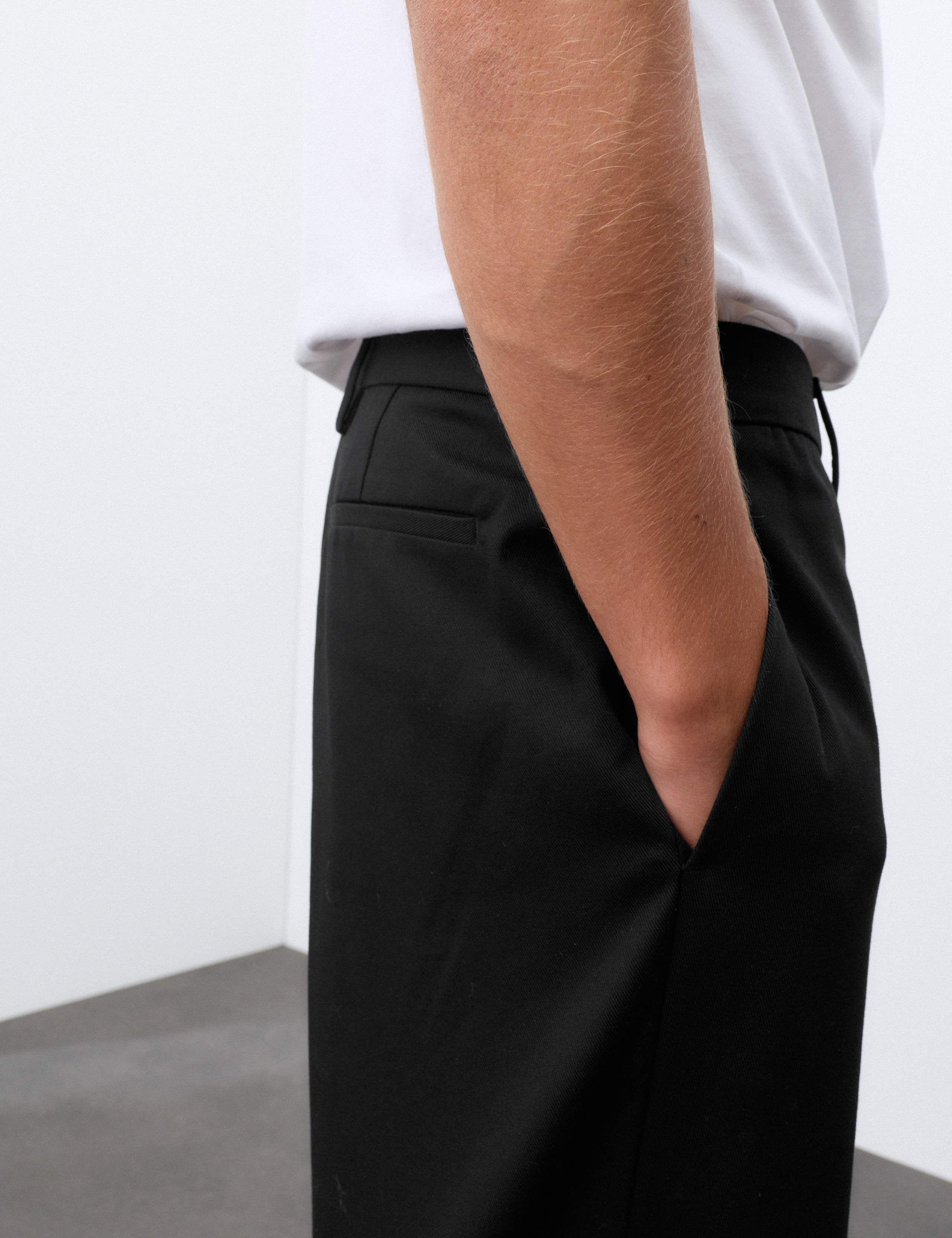 Cotton Rich Pleat Front Tapered Trousers 6 of 7