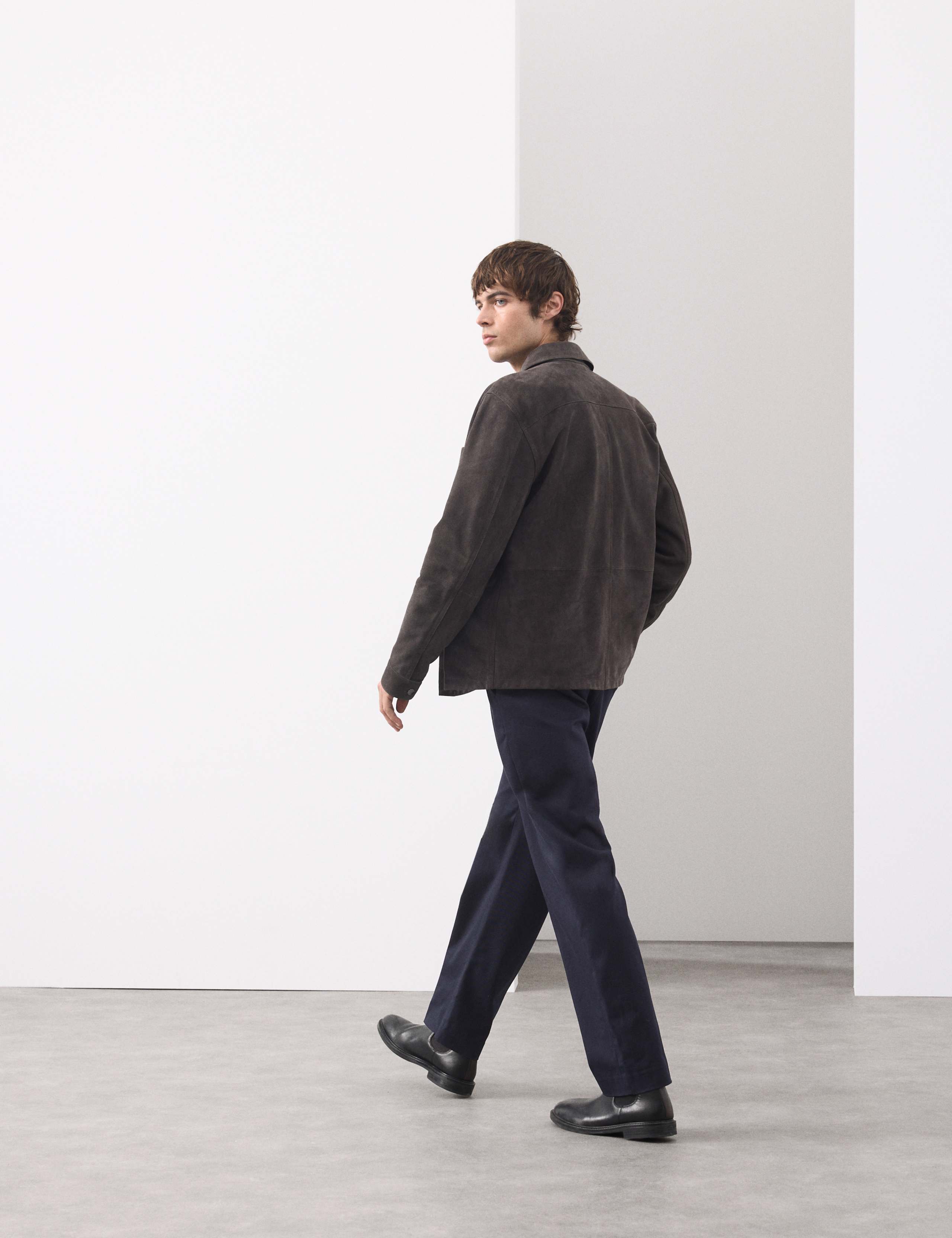 Straight Fit Italian Twill Trousers 1 of 7