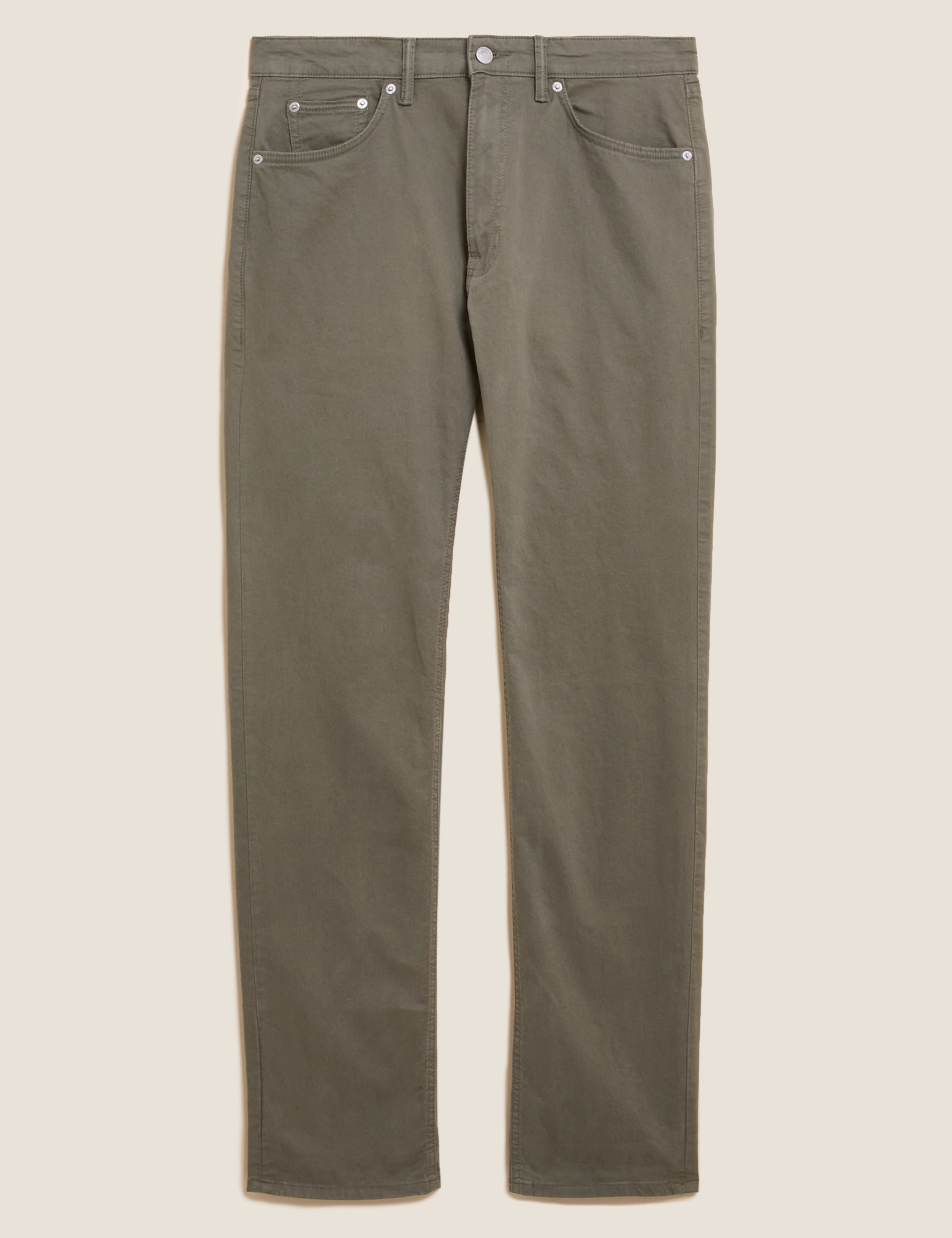 Straight Fit 5 Pocket Stretch Trousers 2 of 2