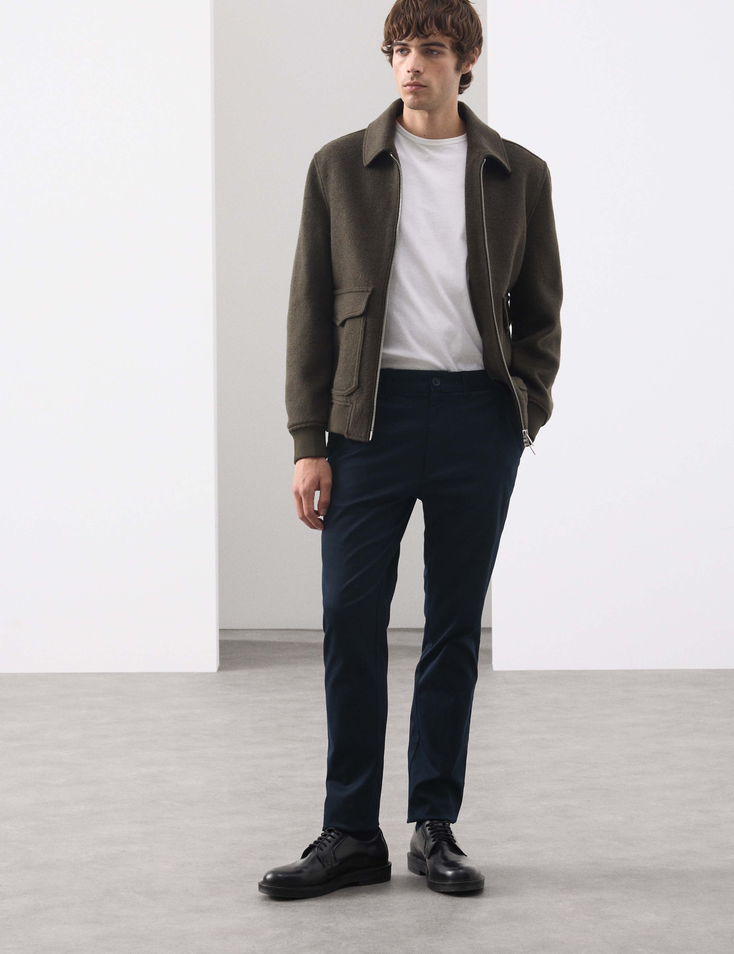 Slim Fit Cotton Rich Stretch Trousers 1 of 7