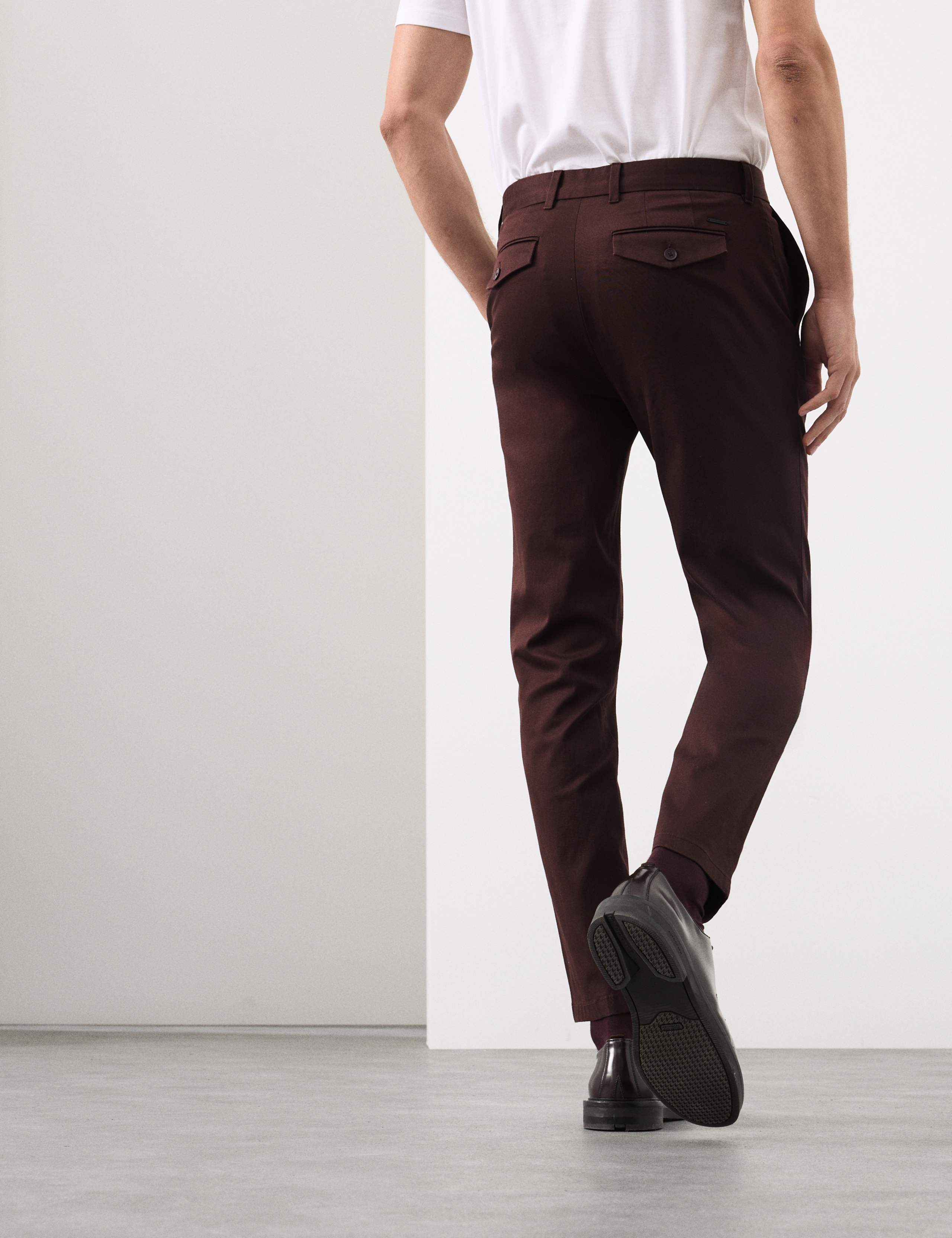 Slim Fit Cotton Rich Stretch Trousers 4 of 5