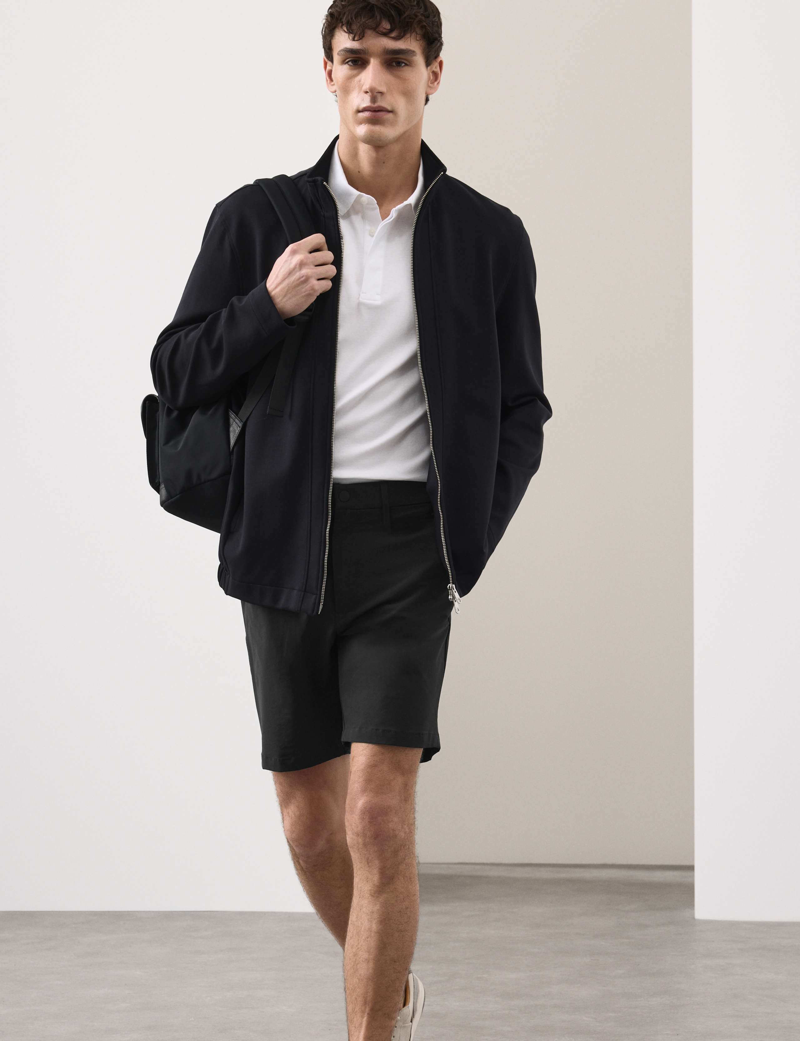 Performance Technical Stretch Denim Shorts 6 of 6