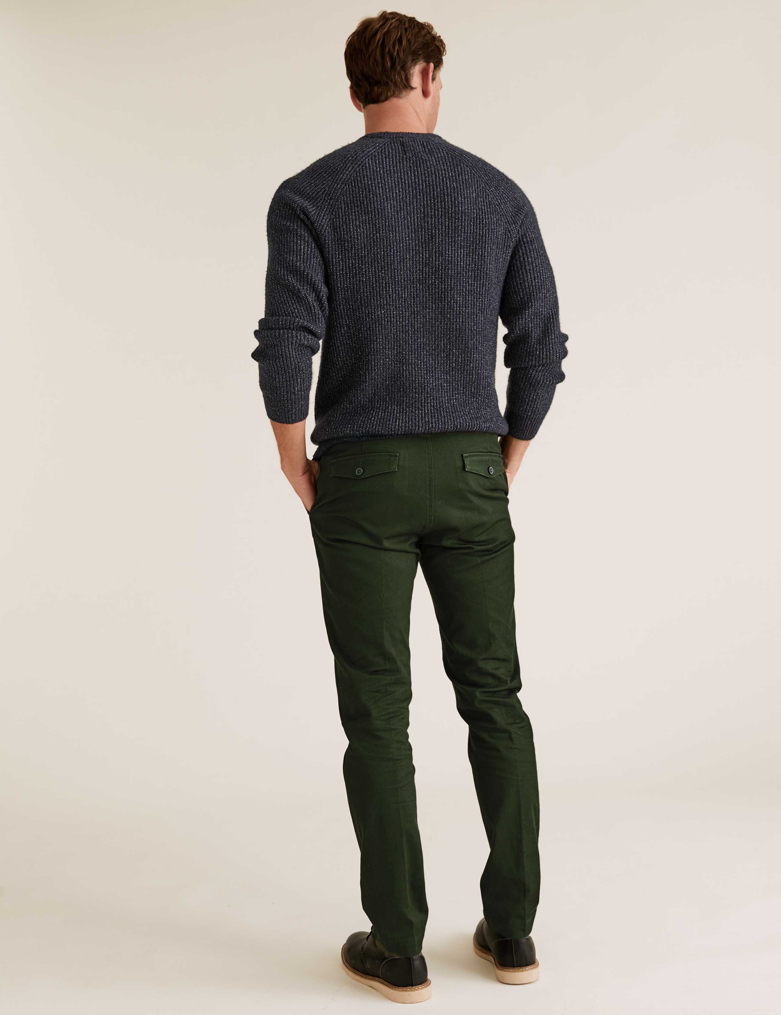 Slim Fit Textured Stretch Chinos 4 of 4