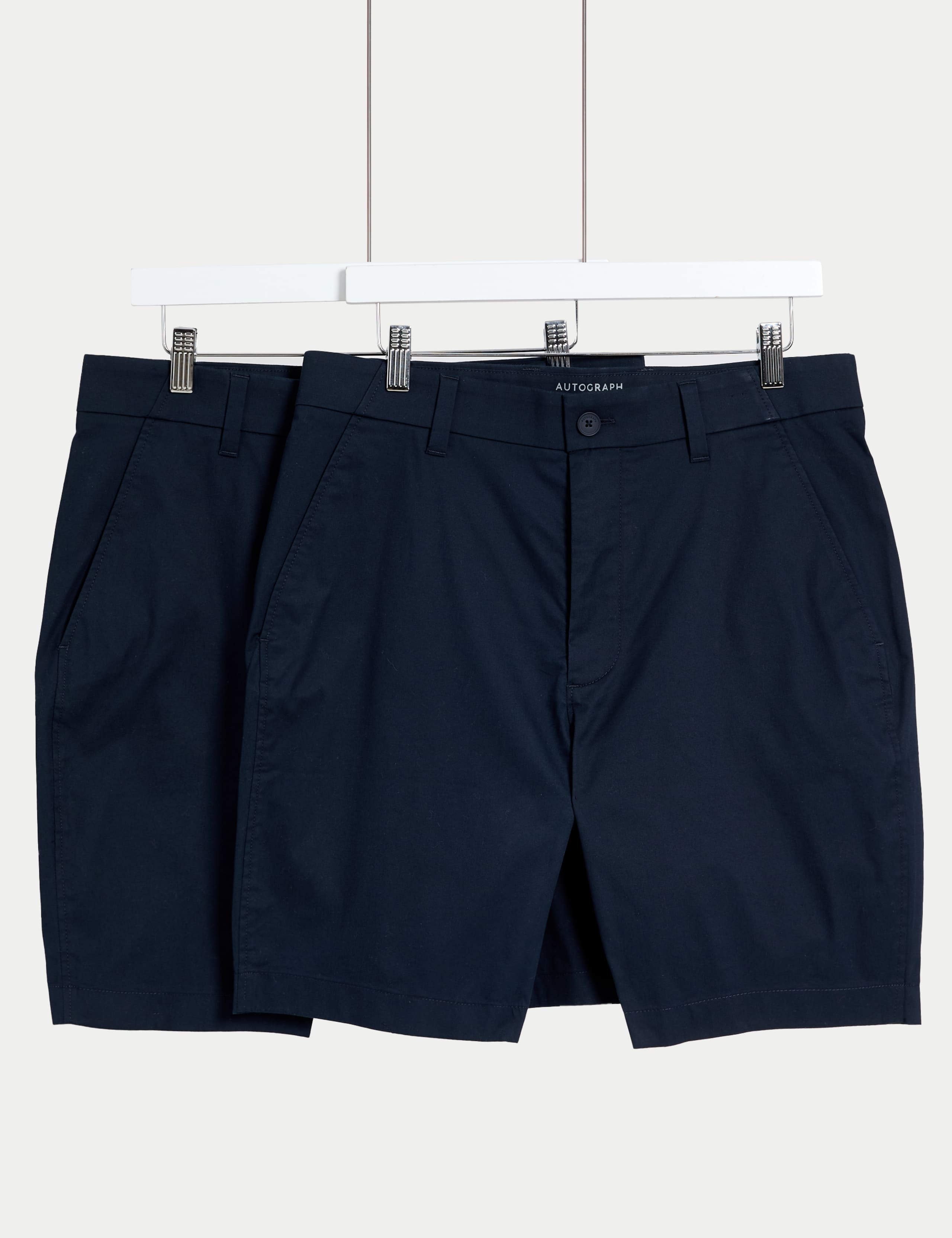 2 Pack Slim Fit Lightweight Chino Shorts 1 of 5