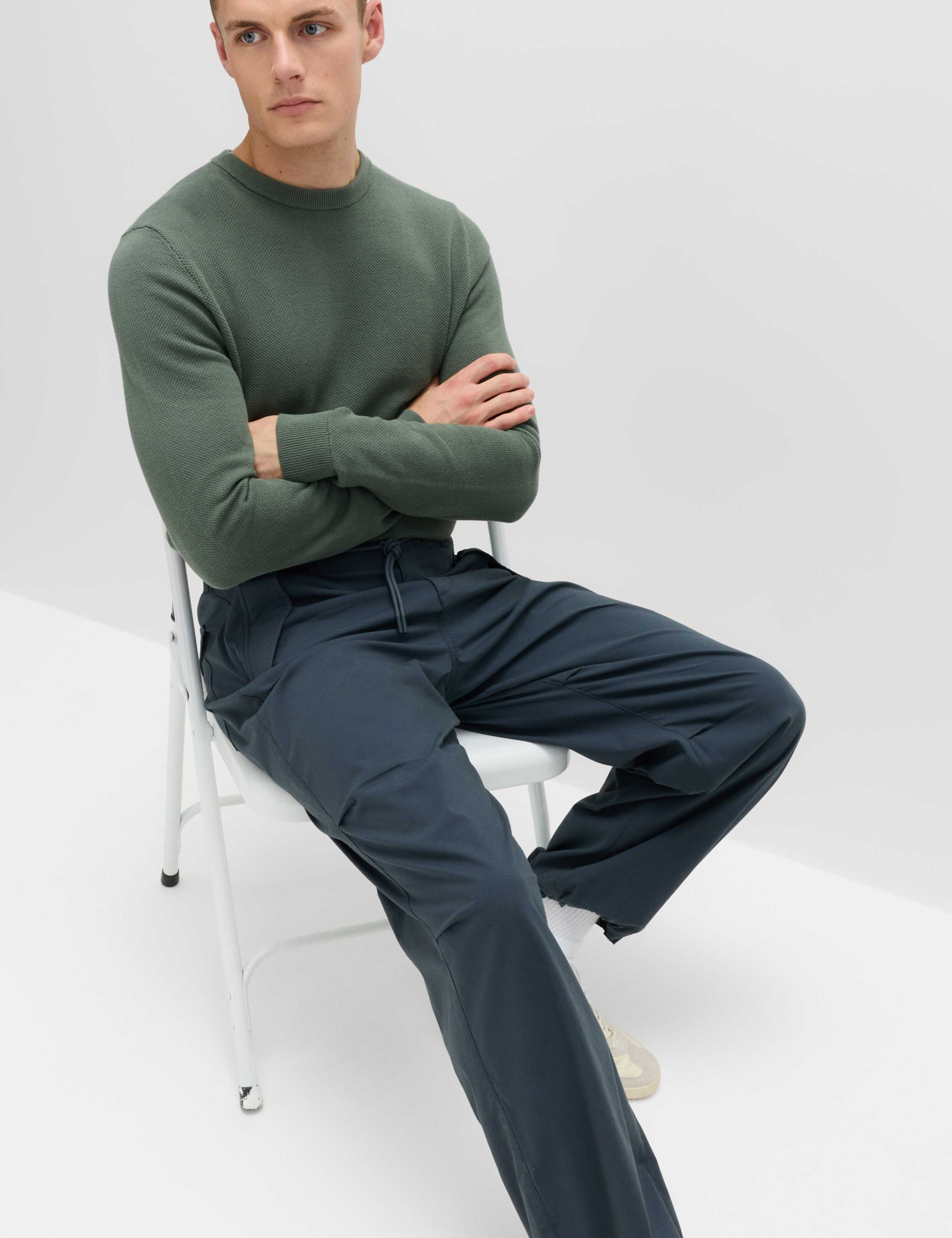 Loose Fit Elasticated Waist Parachute Trousers 3 of 6