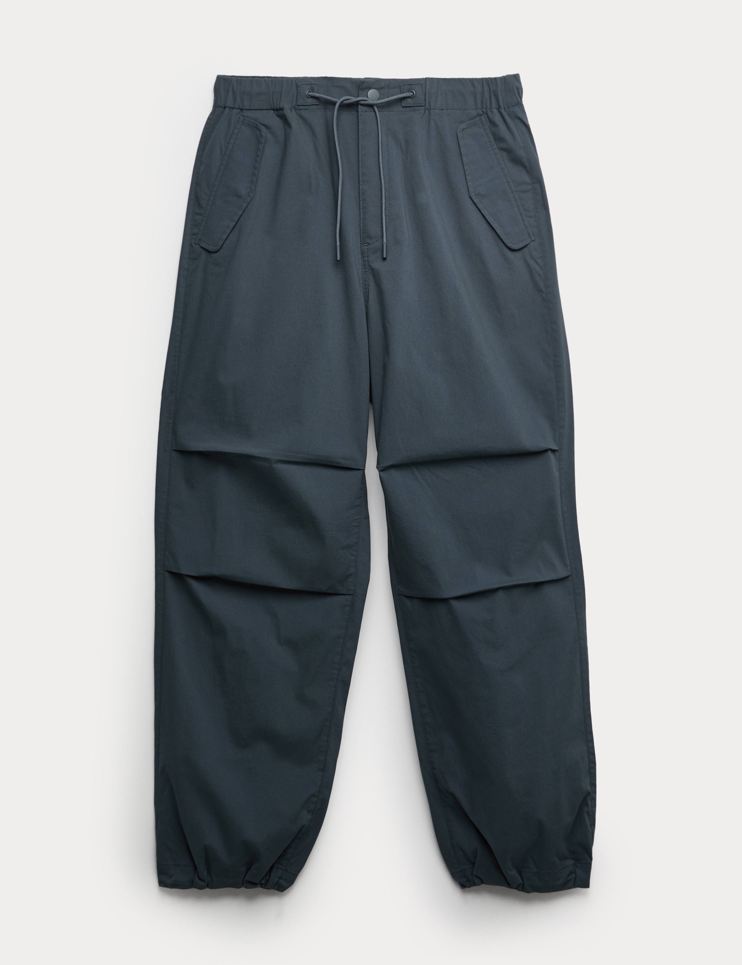 Loose Fit Elasticated Waist Parachute Trousers 2 of 6