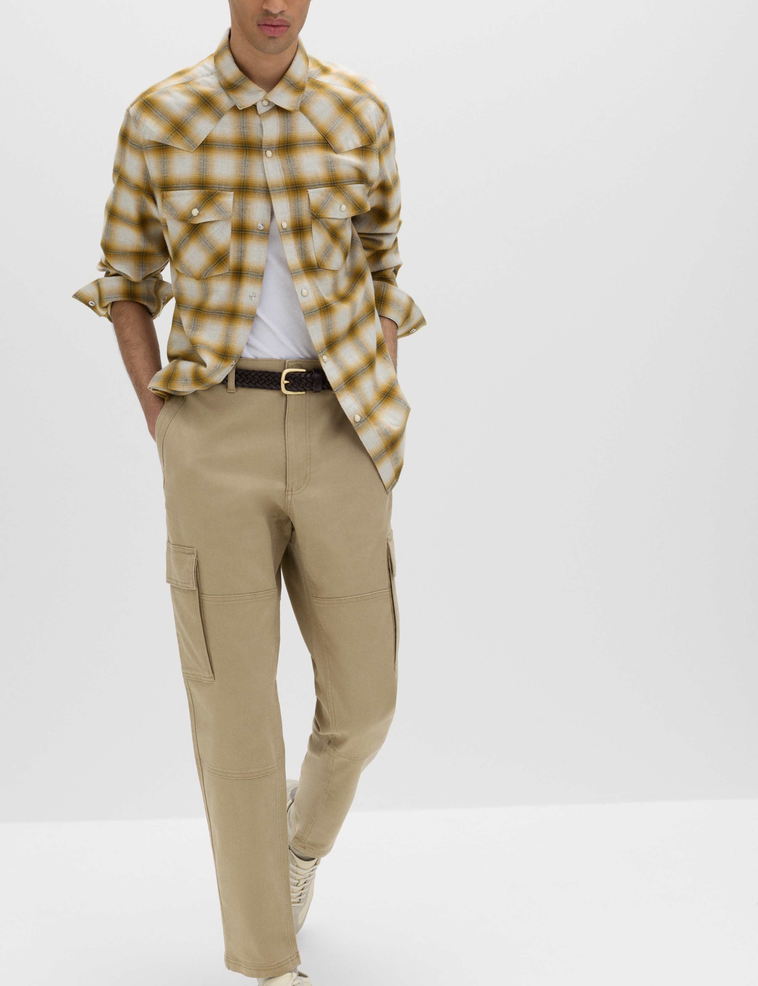 Tapered Fit Stretch Cargo Trousers 1 of 5
