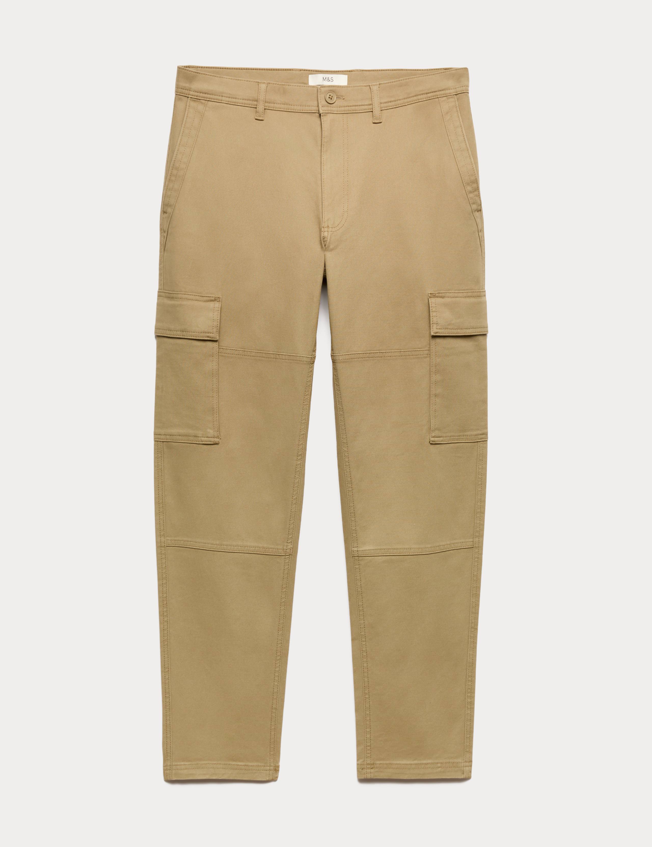 Tapered Fit Stretch Cargo Trousers 2 of 5