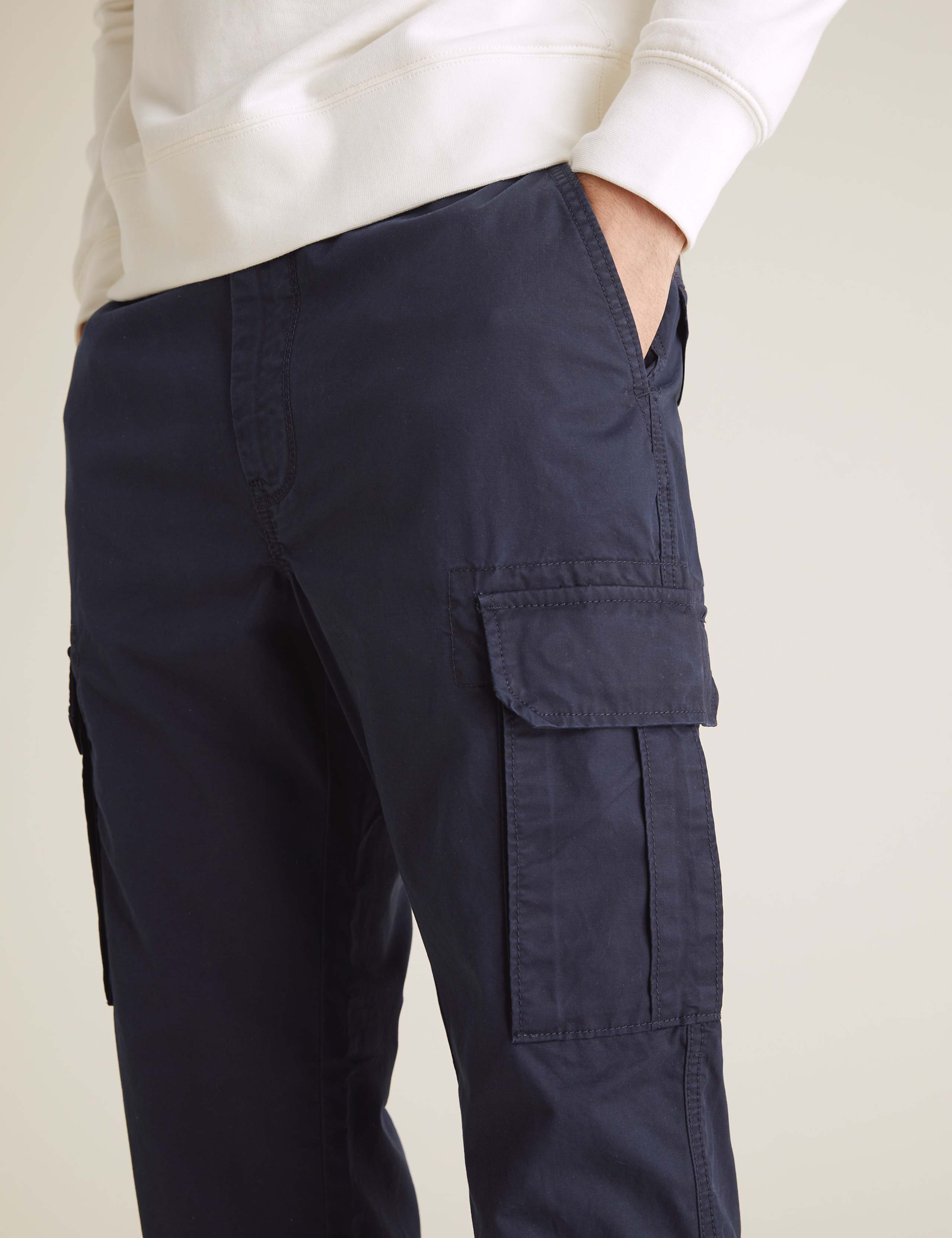 Straight Fit Organic Cotton Cargo Trousers 3 of 5