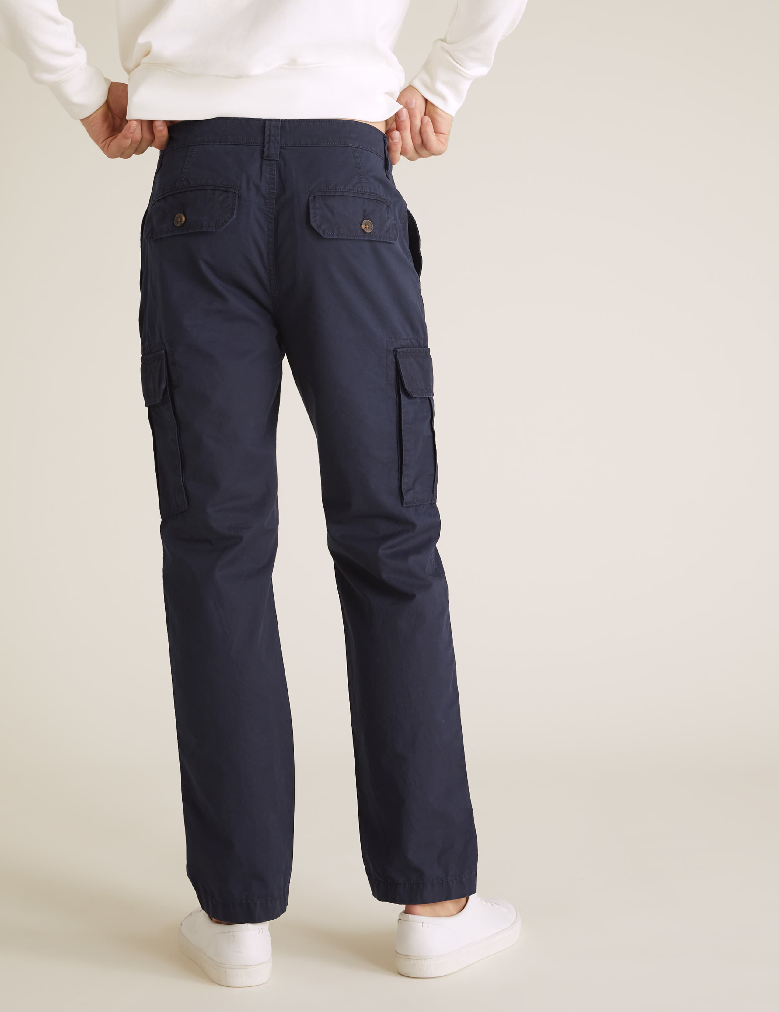 Straight Fit Organic Cotton Cargo Trousers 4 of 5