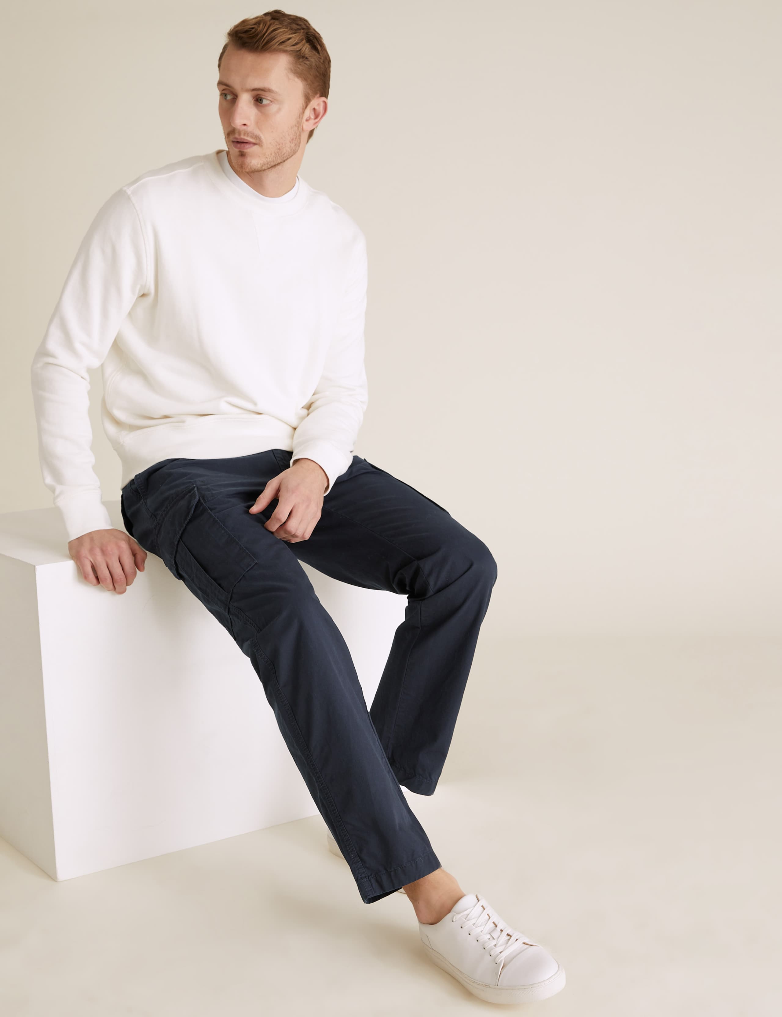 Straight Fit Organic Cotton Cargo Trousers 5 of 5