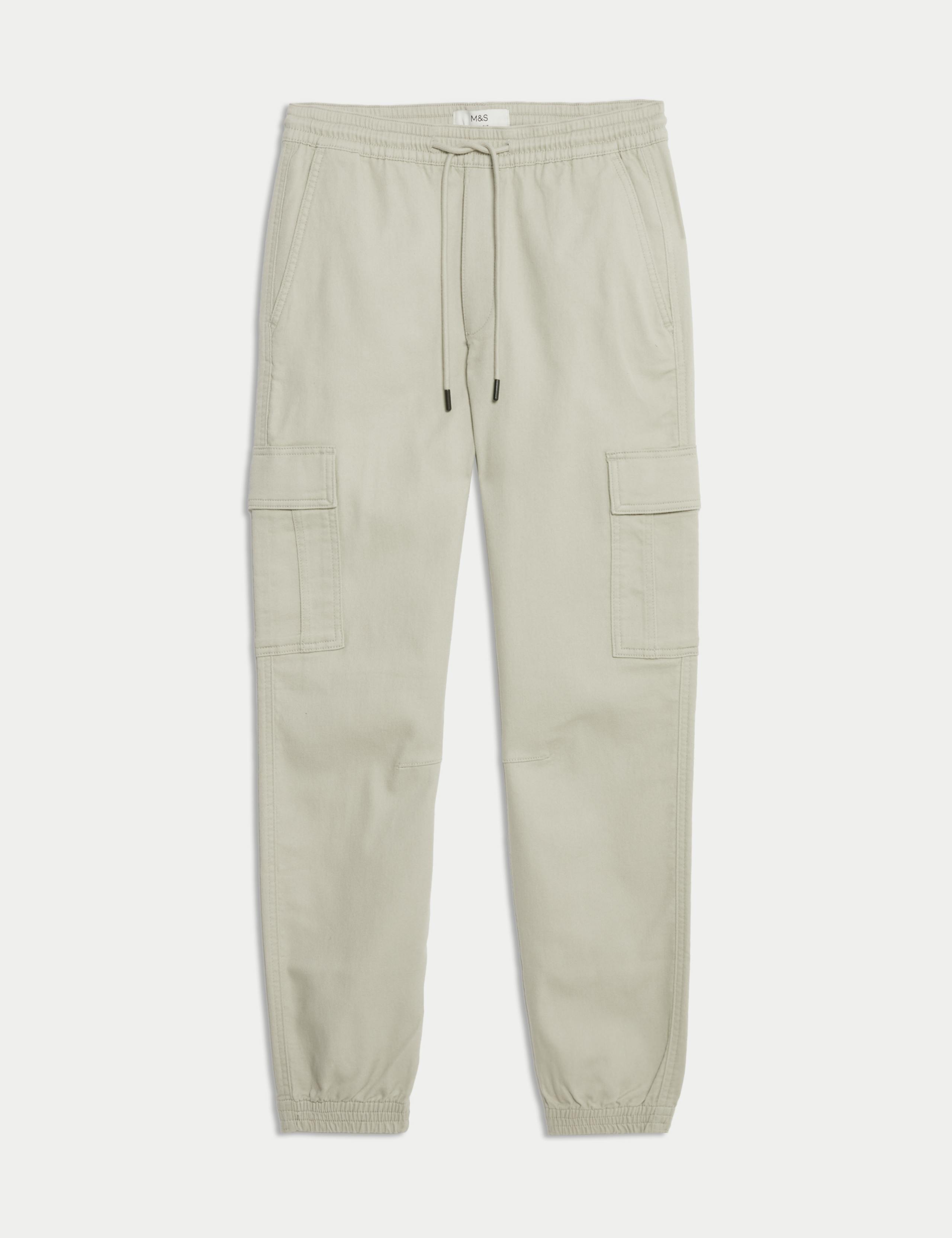 Slim Fit Stretch Cuffed Cargo Trousers 2 of 6