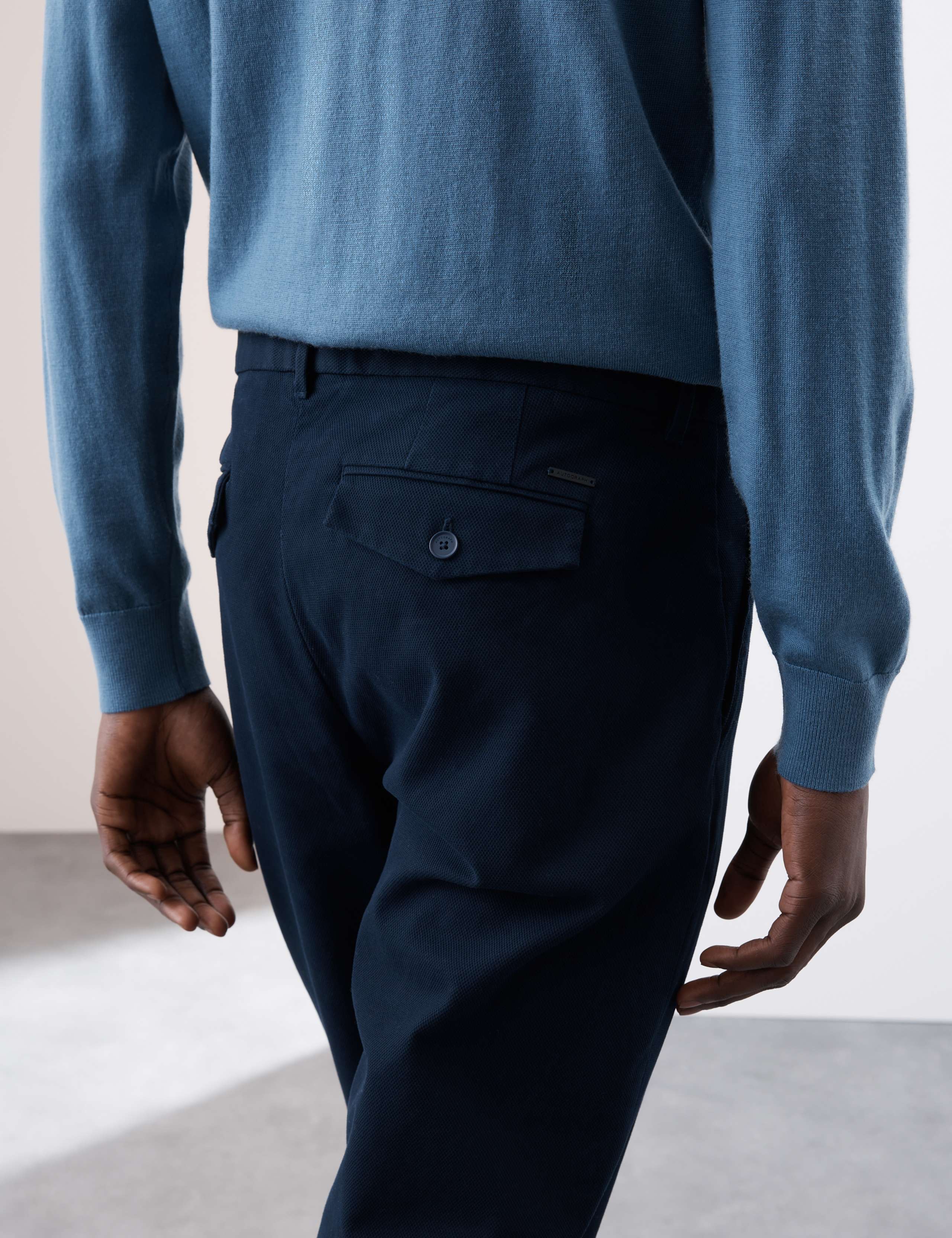Regular Fit Textured Dobby Pleat Front Chinos 4 of 6