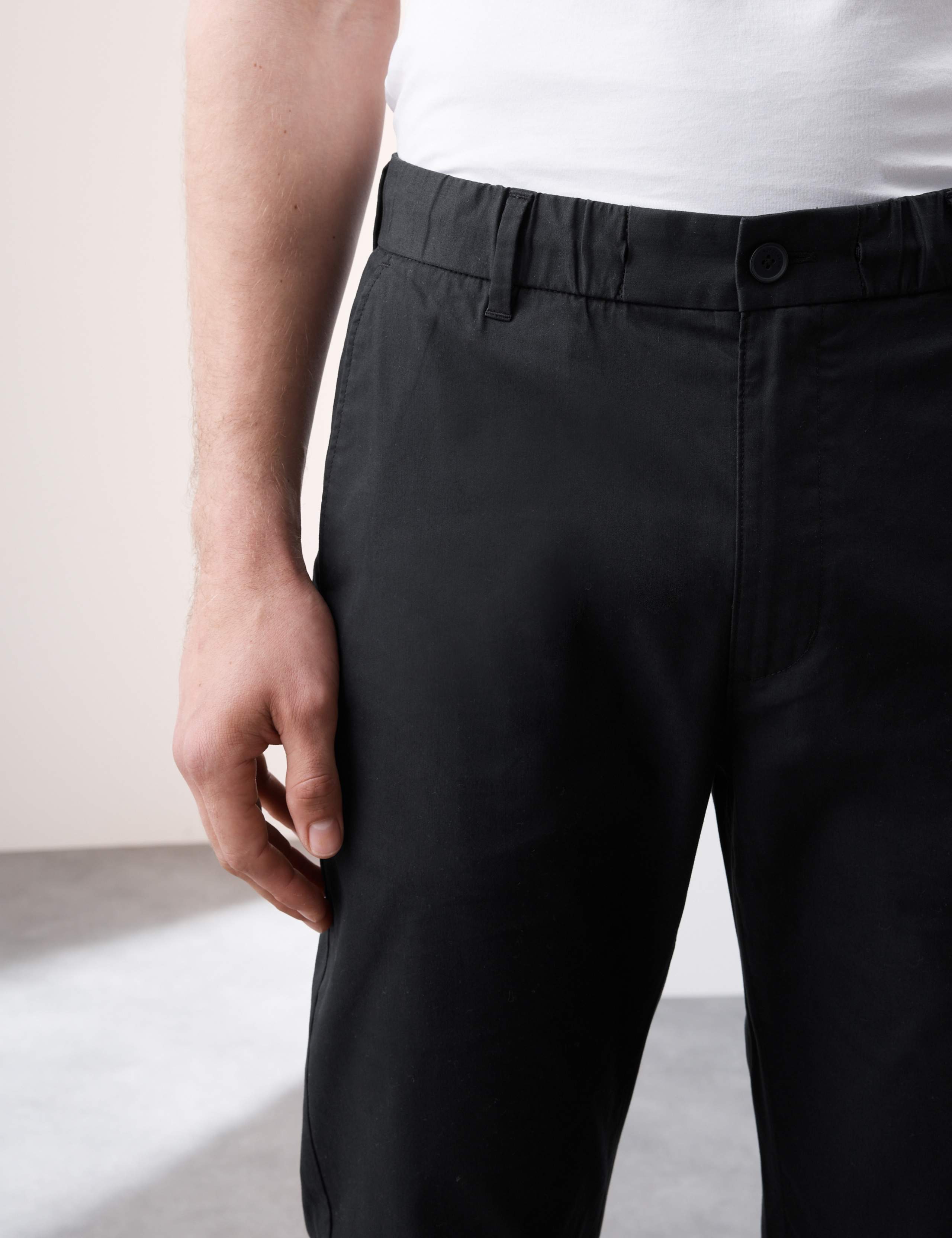 Super Lightweight Tapered Fit Elasticated Waist Trousers 5 of 5
