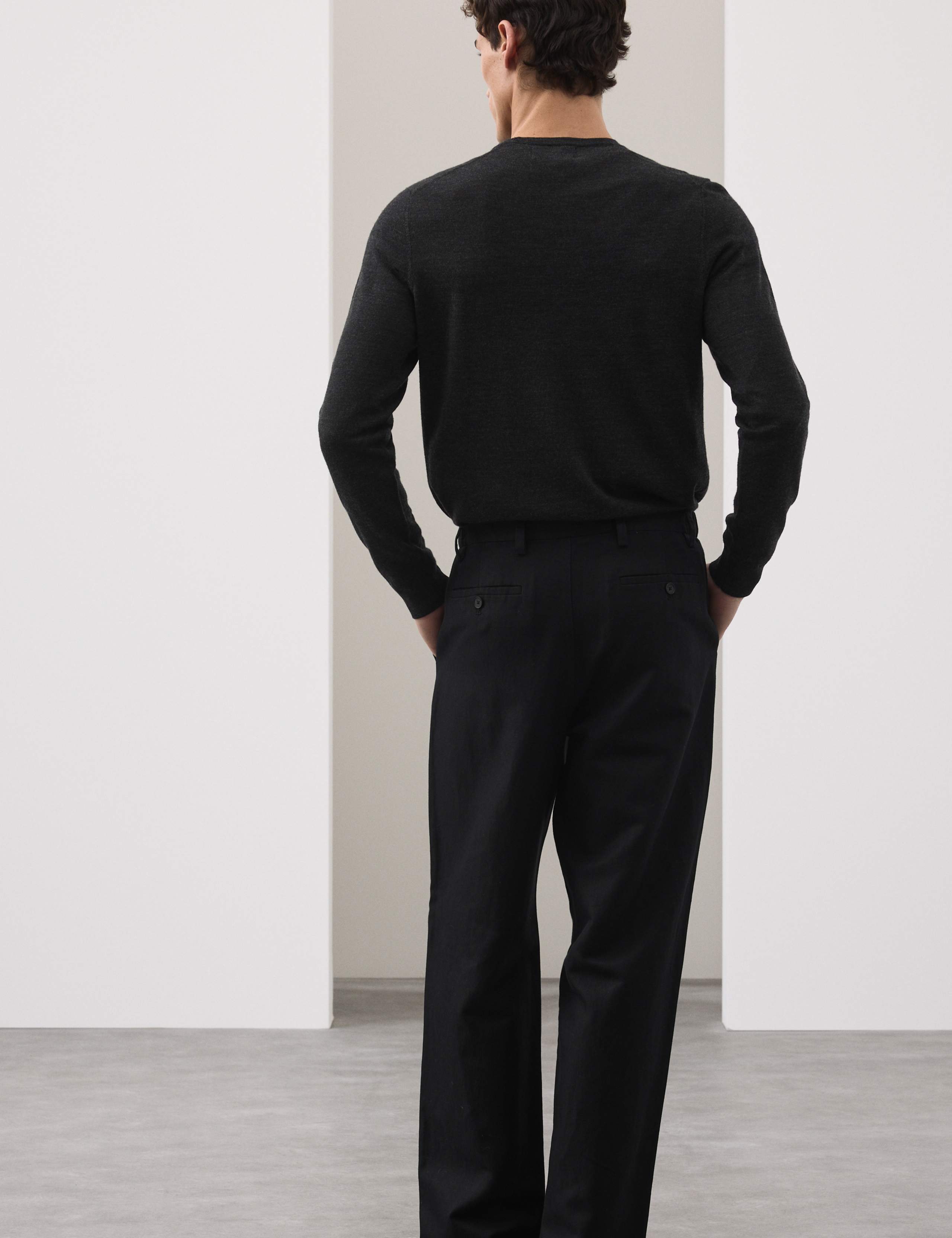 Relaxed Fit Cotton Linen Blend Trousers 5 of 7