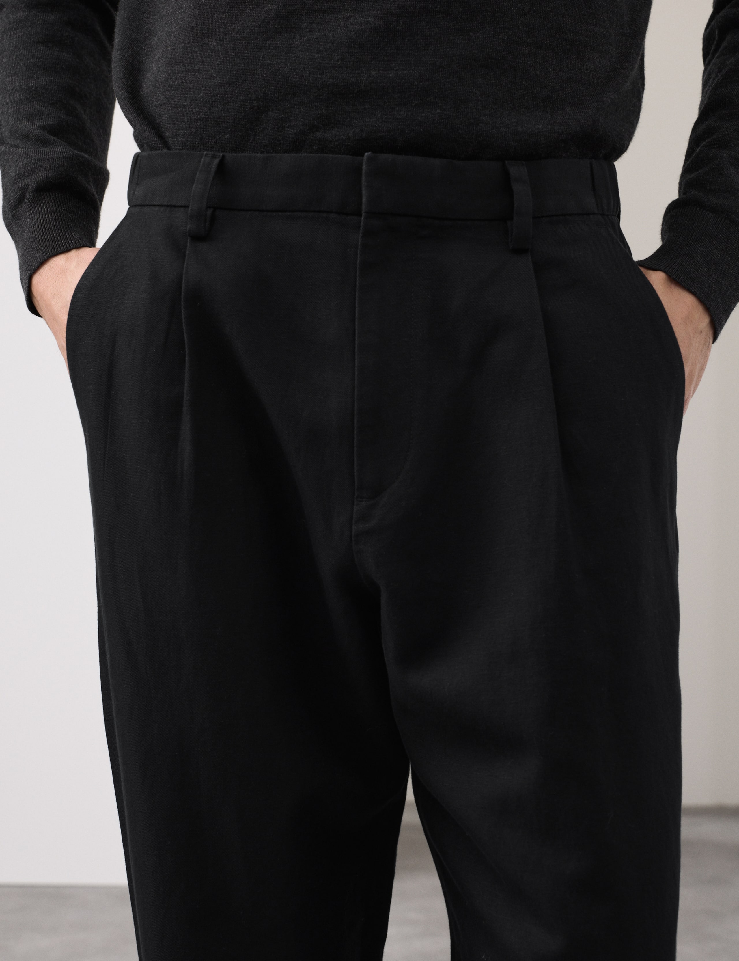 Relaxed Fit Cotton Linen Blend Trousers 7 of 7