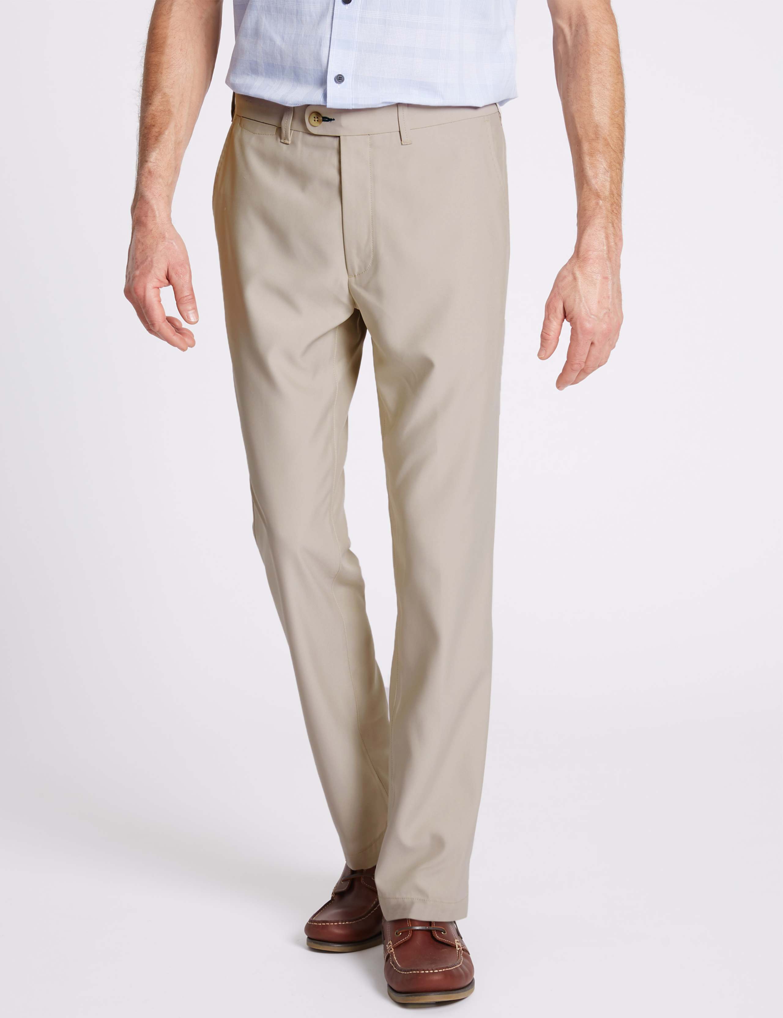 Slim Fit Flat Front Golf Chinos 1 of 4