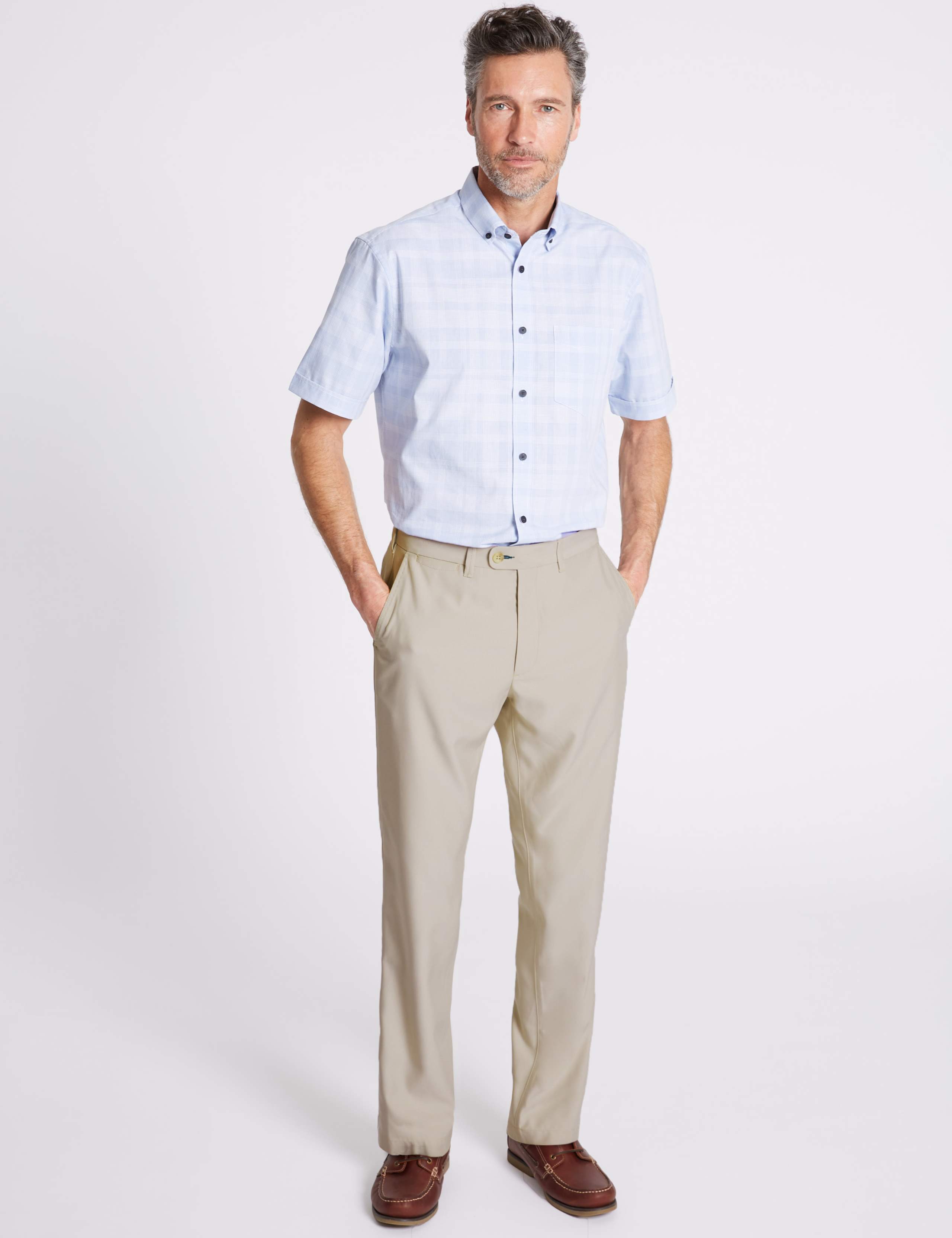 Slim Fit Flat Front Golf Chinos 3 of 4