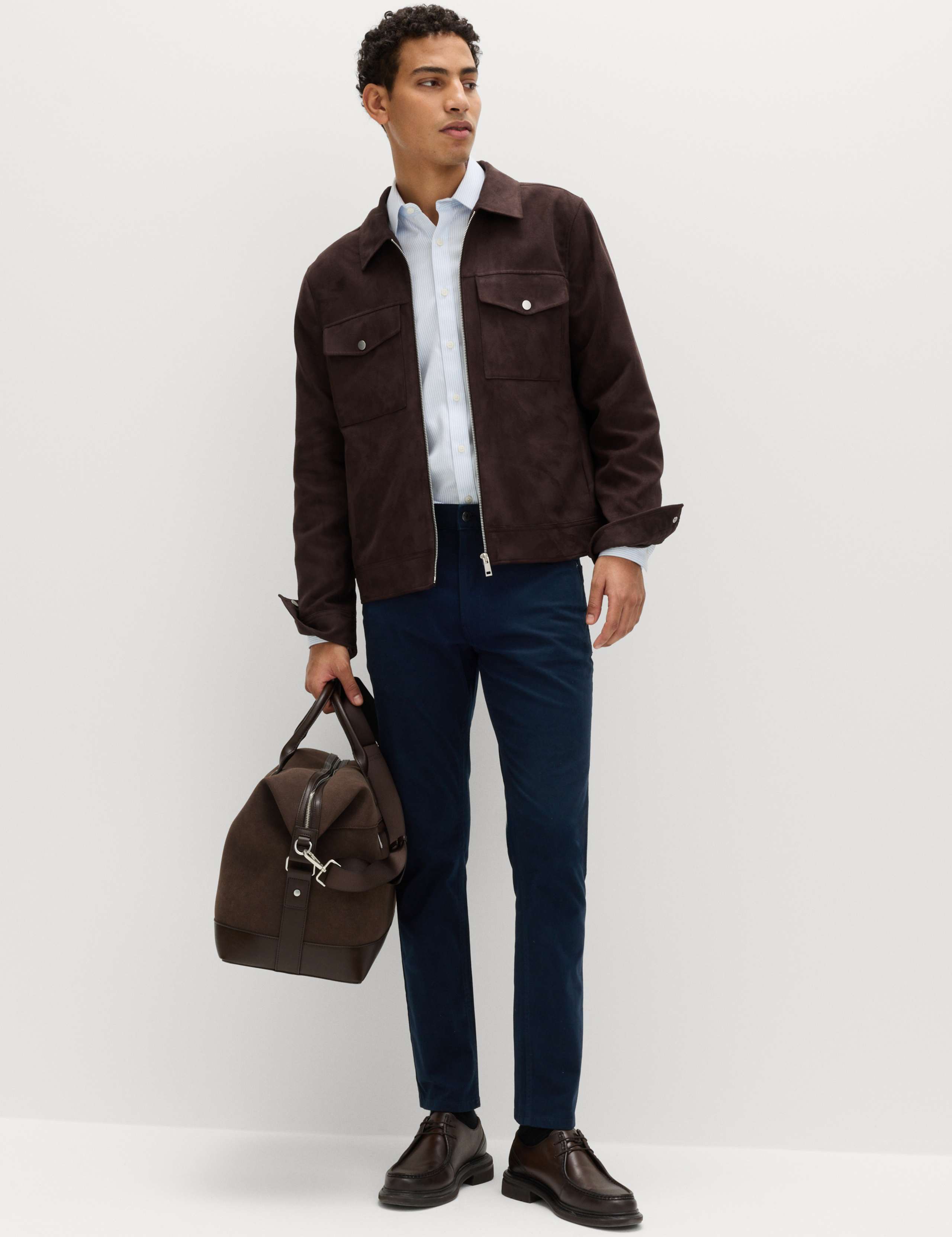 Slim Fit 5 Pocket Stretch Trousers 1 of 5