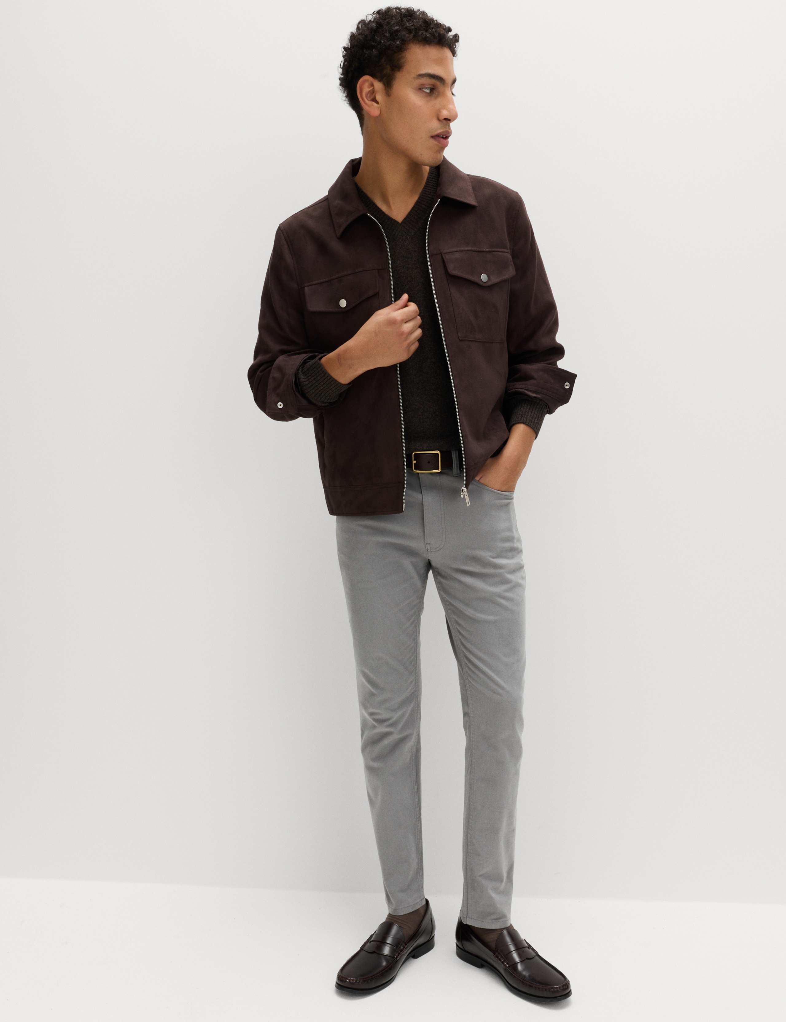 Slim Fit 5 Pocket Stretch Trousers 3 of 5