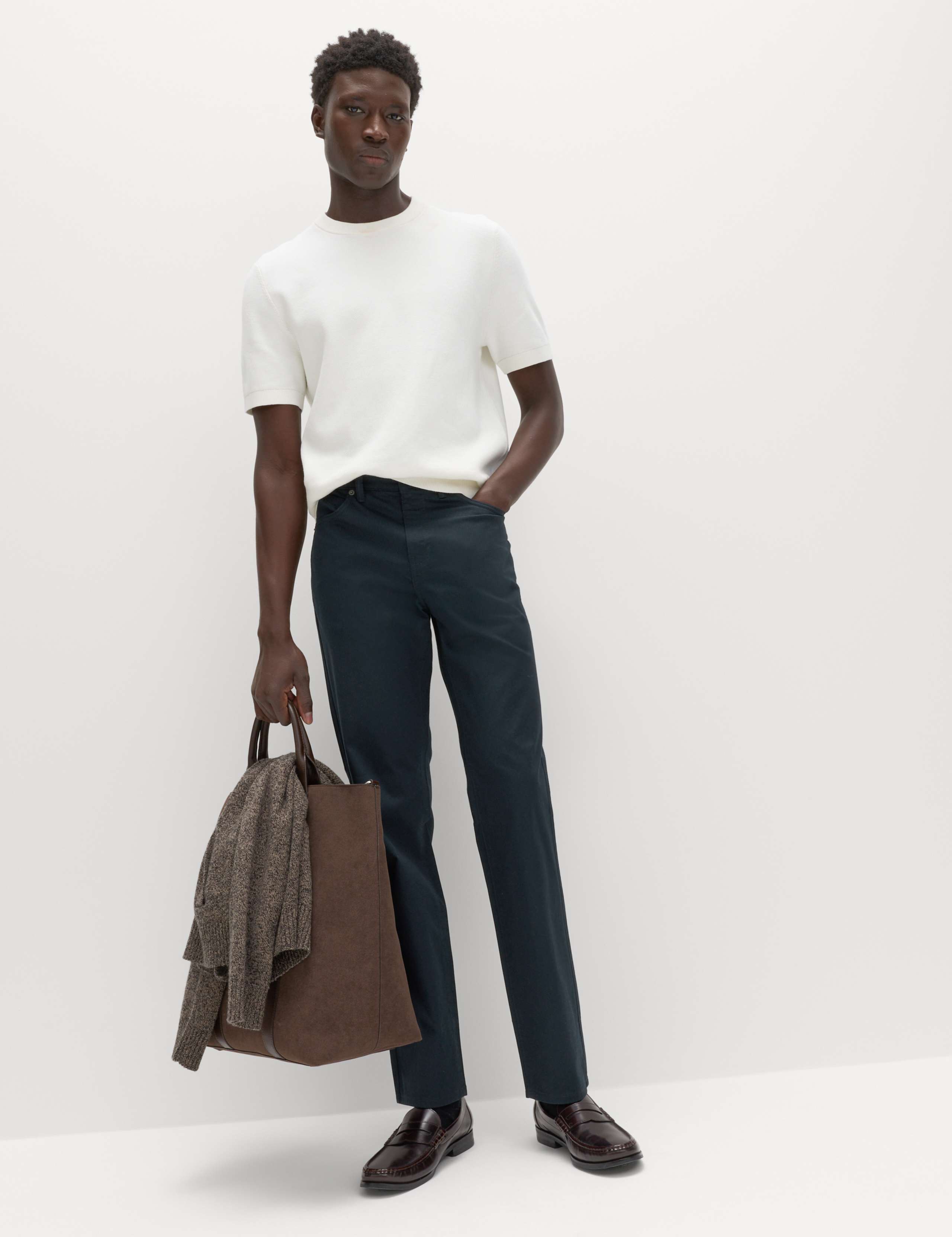 Straight Fit Textured 5 Pocket Trousers 6 of 6