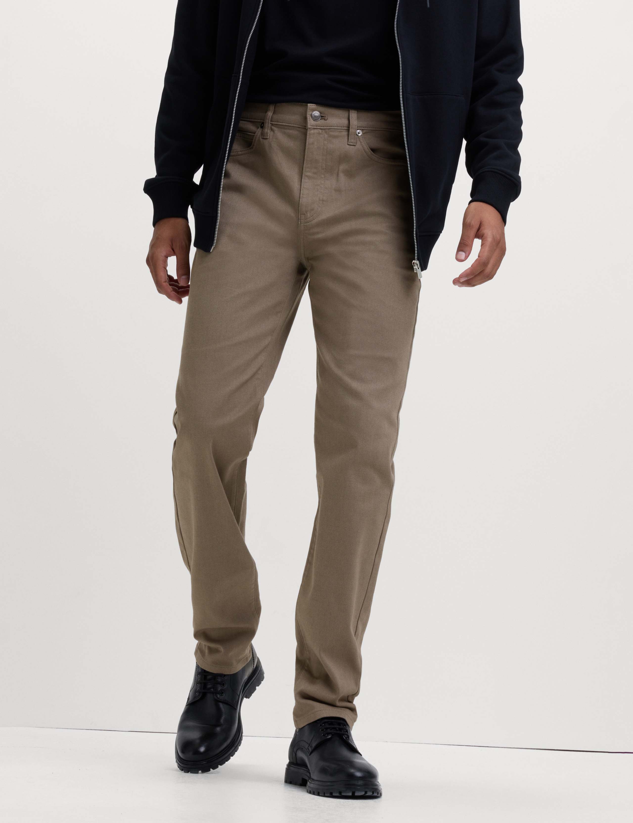 Straight Fit Textured 5 Pocket Trousers 3 of 6