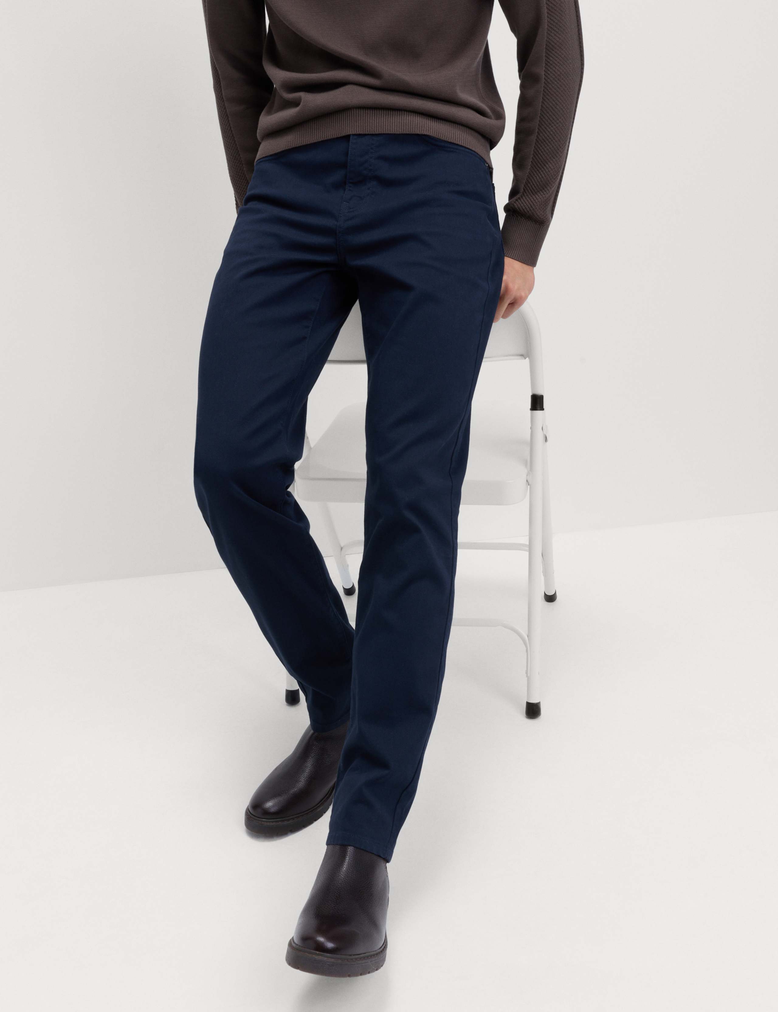 Straight Fit Textured 5 Pocket Trousers 3 of 6