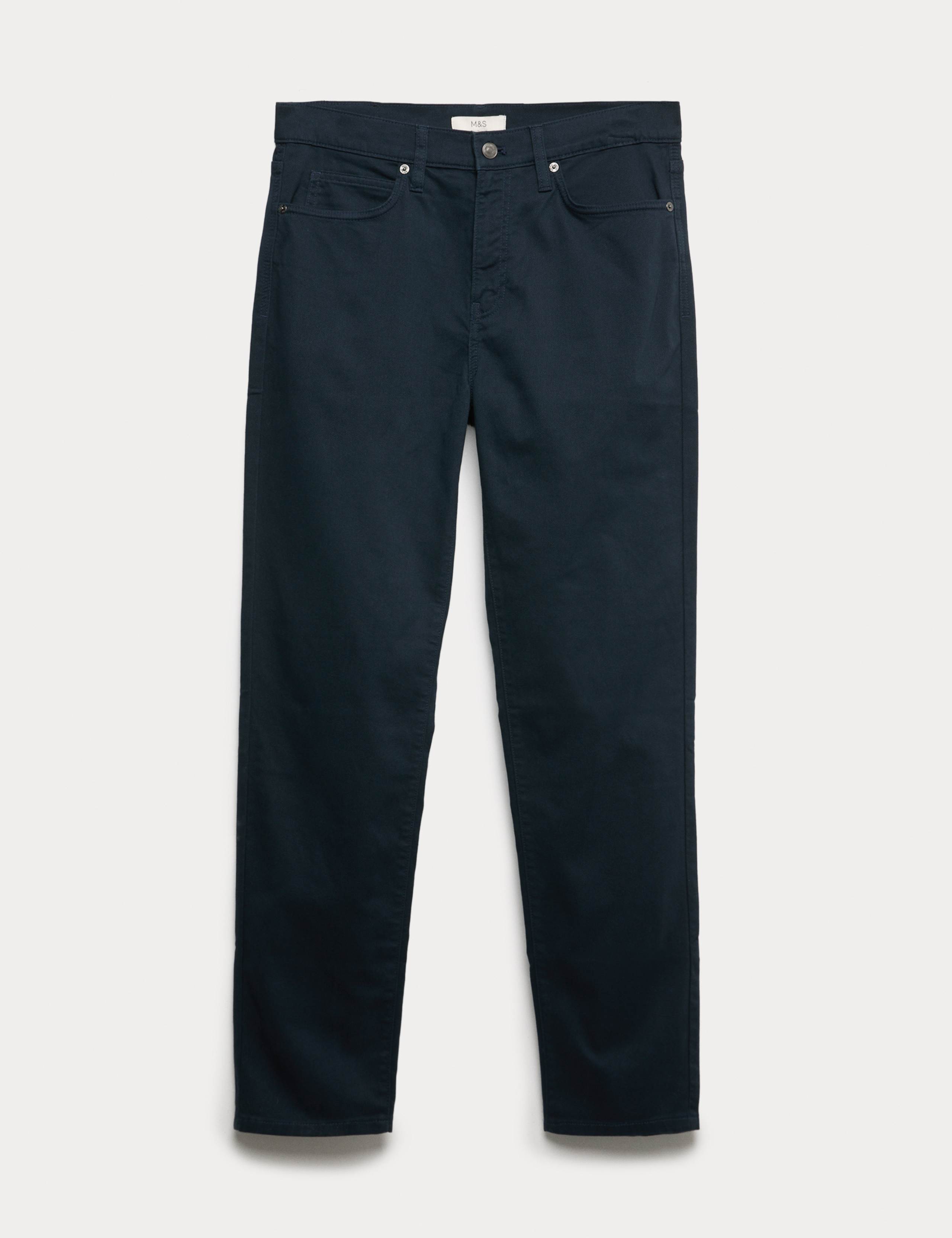 Straight Fit Textured 5 Pocket Trousers 2 of 6