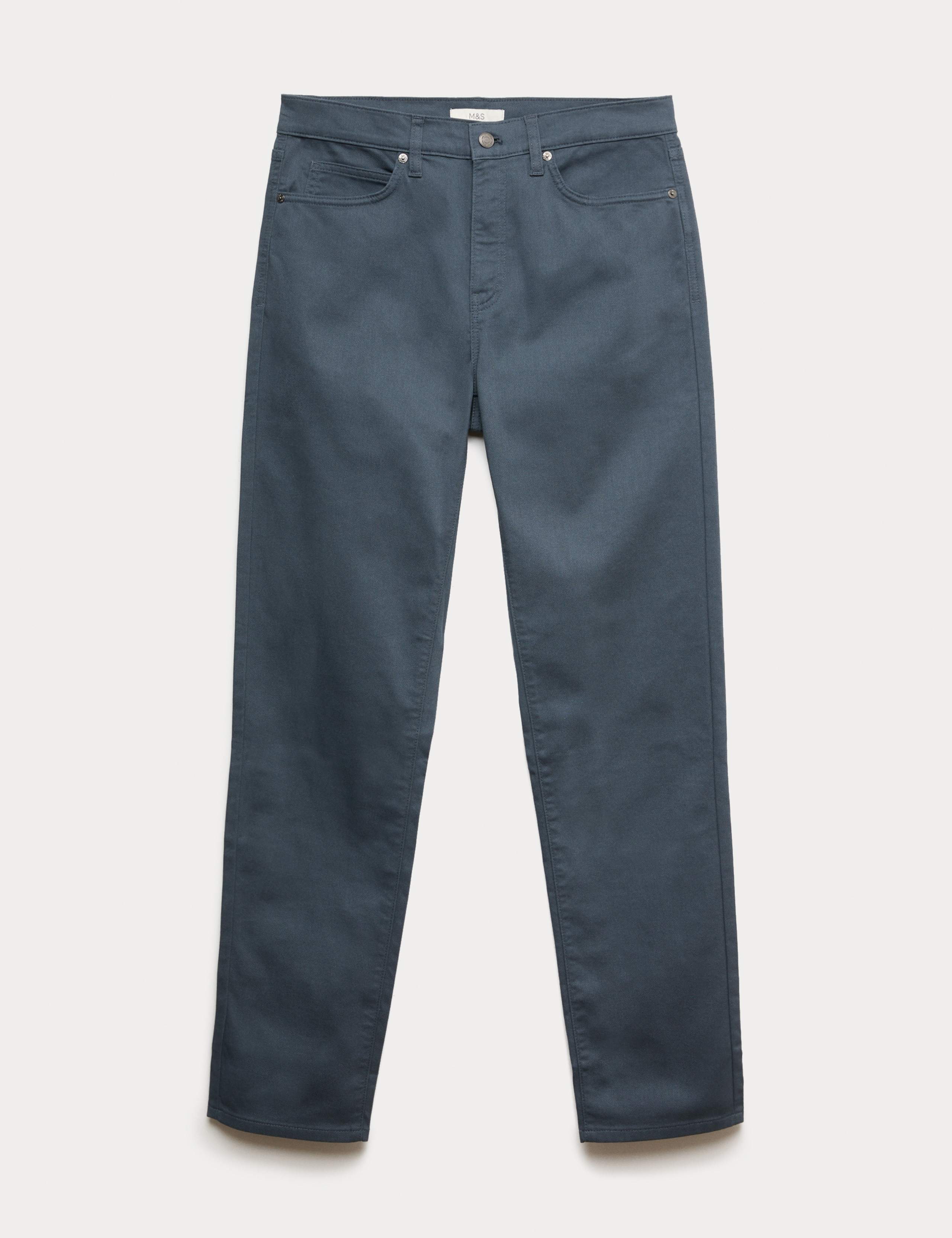 Straight Fit Textured 5 Pocket Trousers 2 of 6