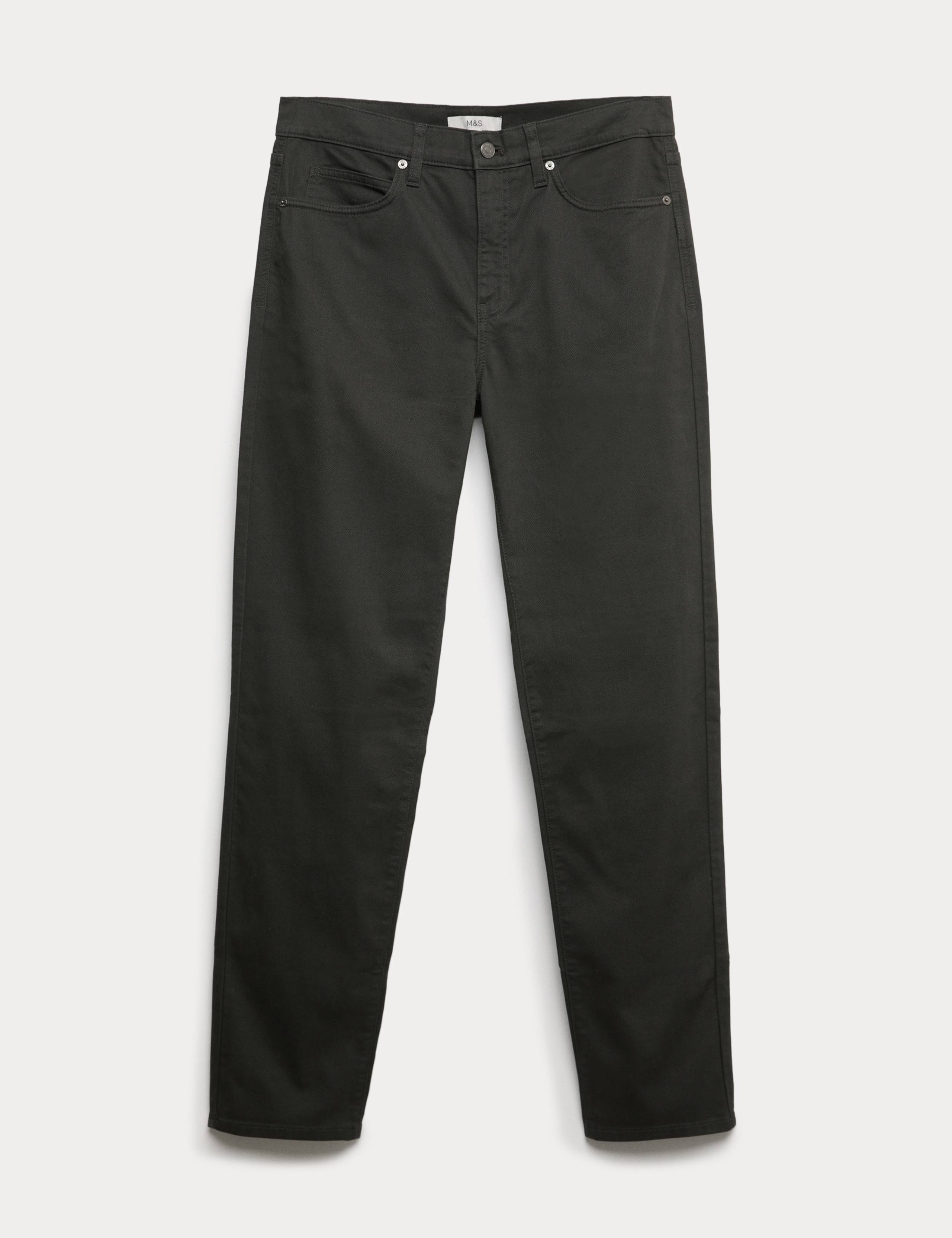 Straight Fit Textured 5 Pocket Trousers 2 of 5
