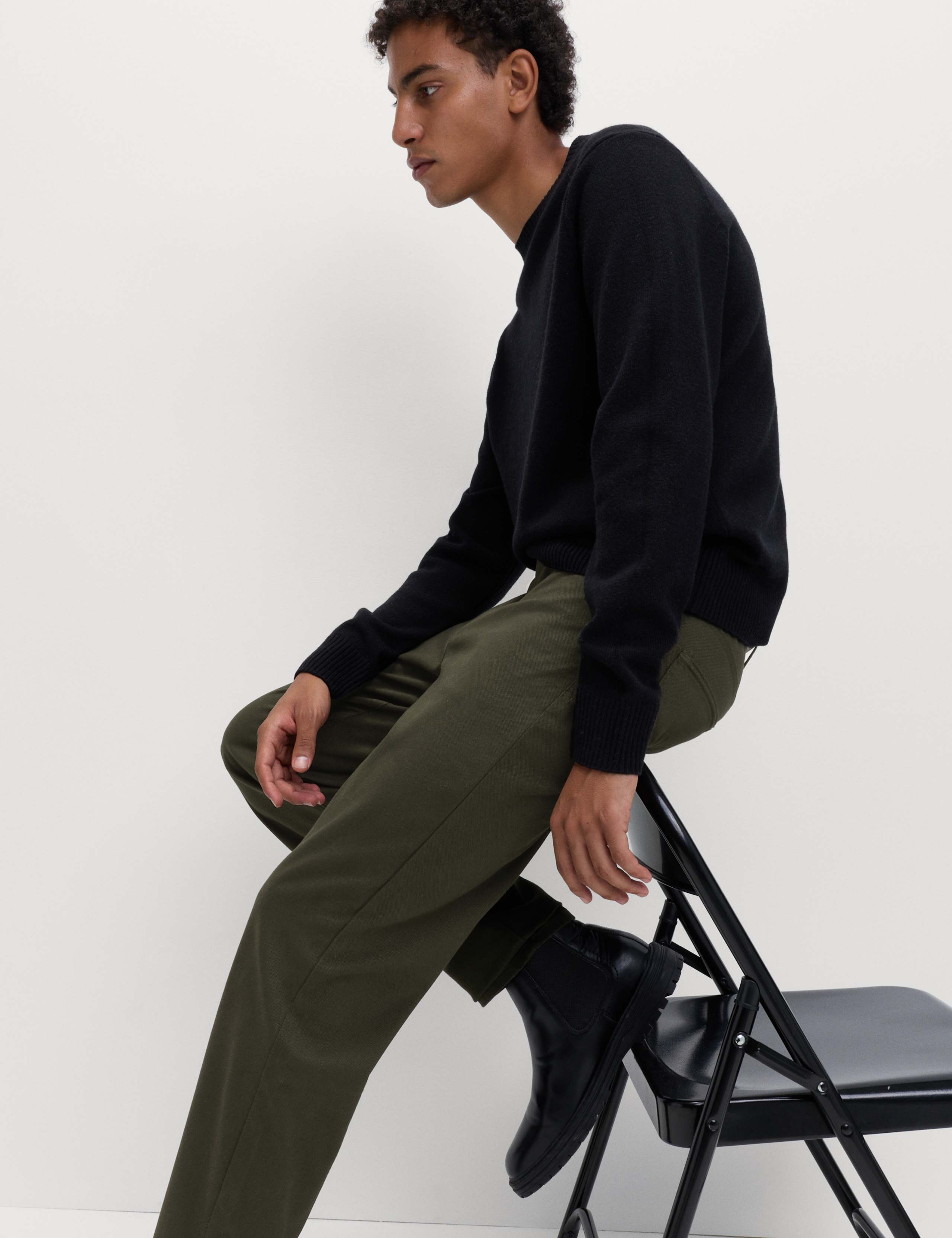 Straight Fit Textured 5 Pocket Trousers 3 of 6