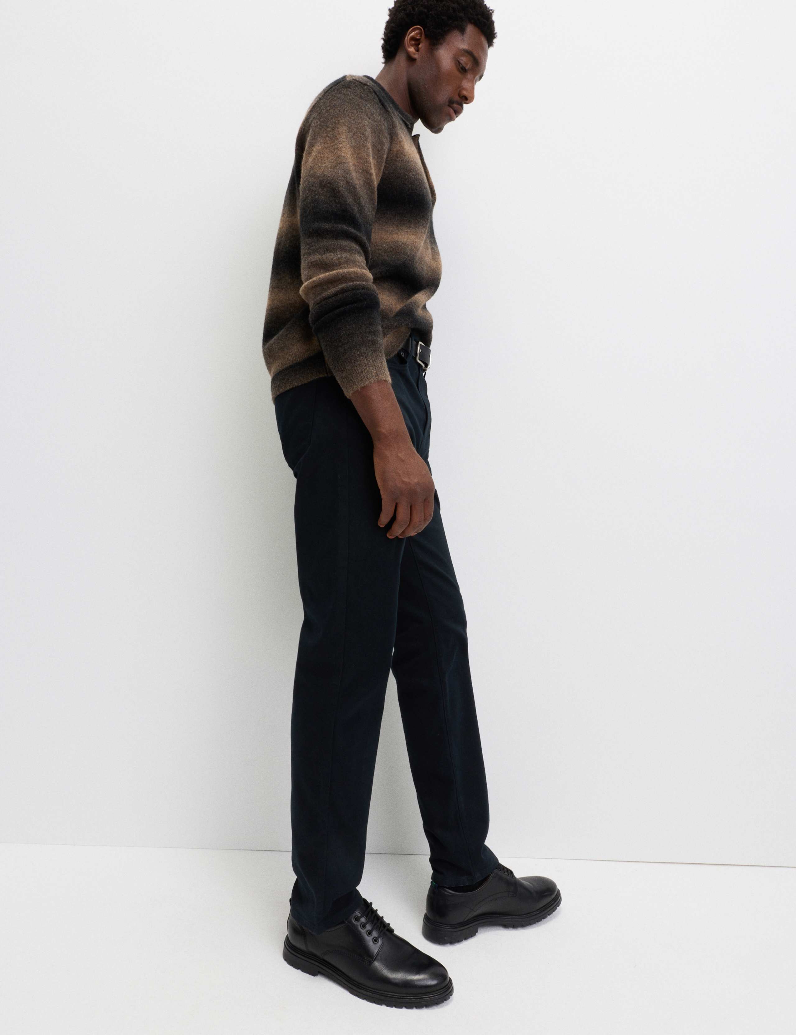 Straight Fit Textured 5 Pocket Trousers 3 of 6