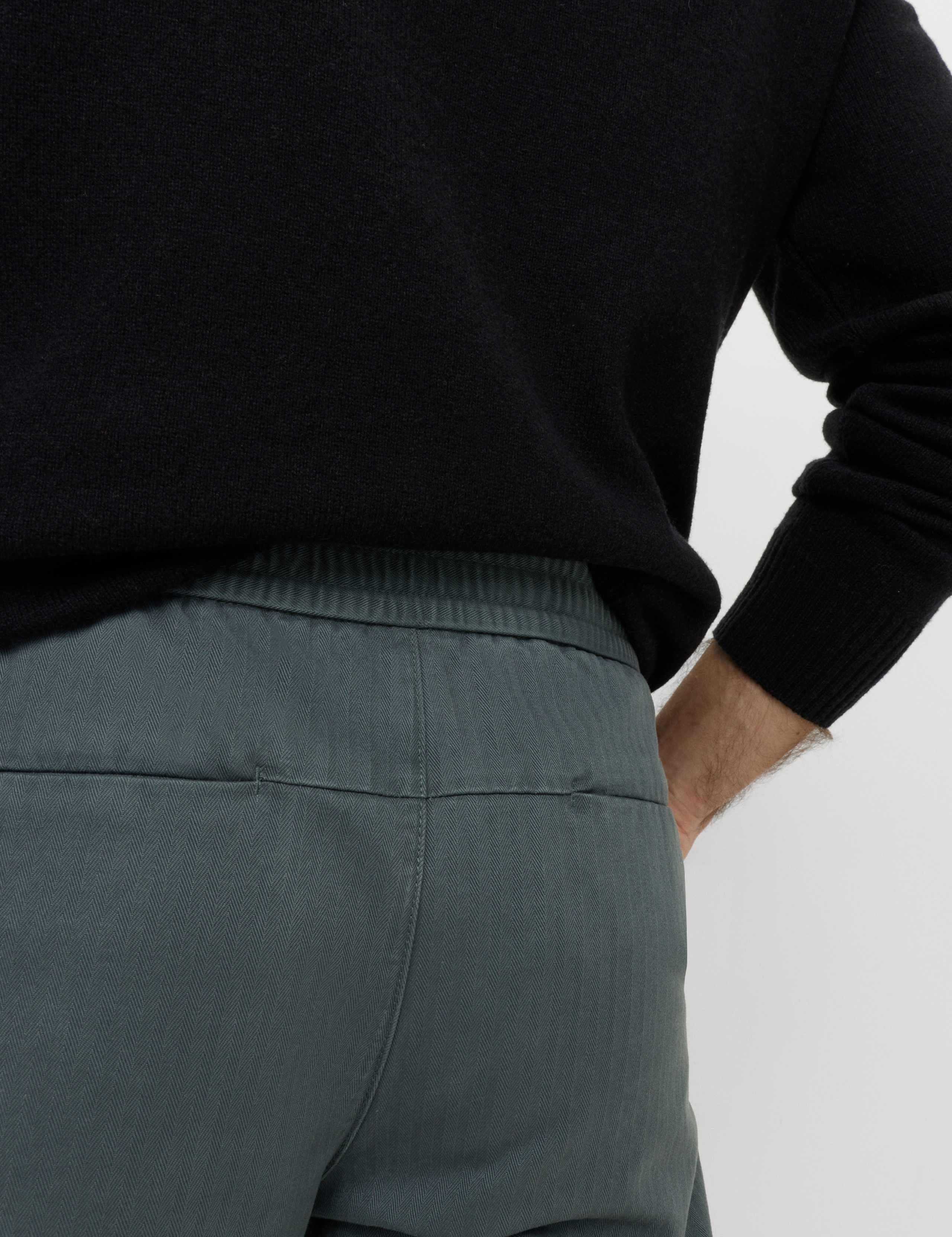 Pure Cotton Herringbone Trousers 5 of 6