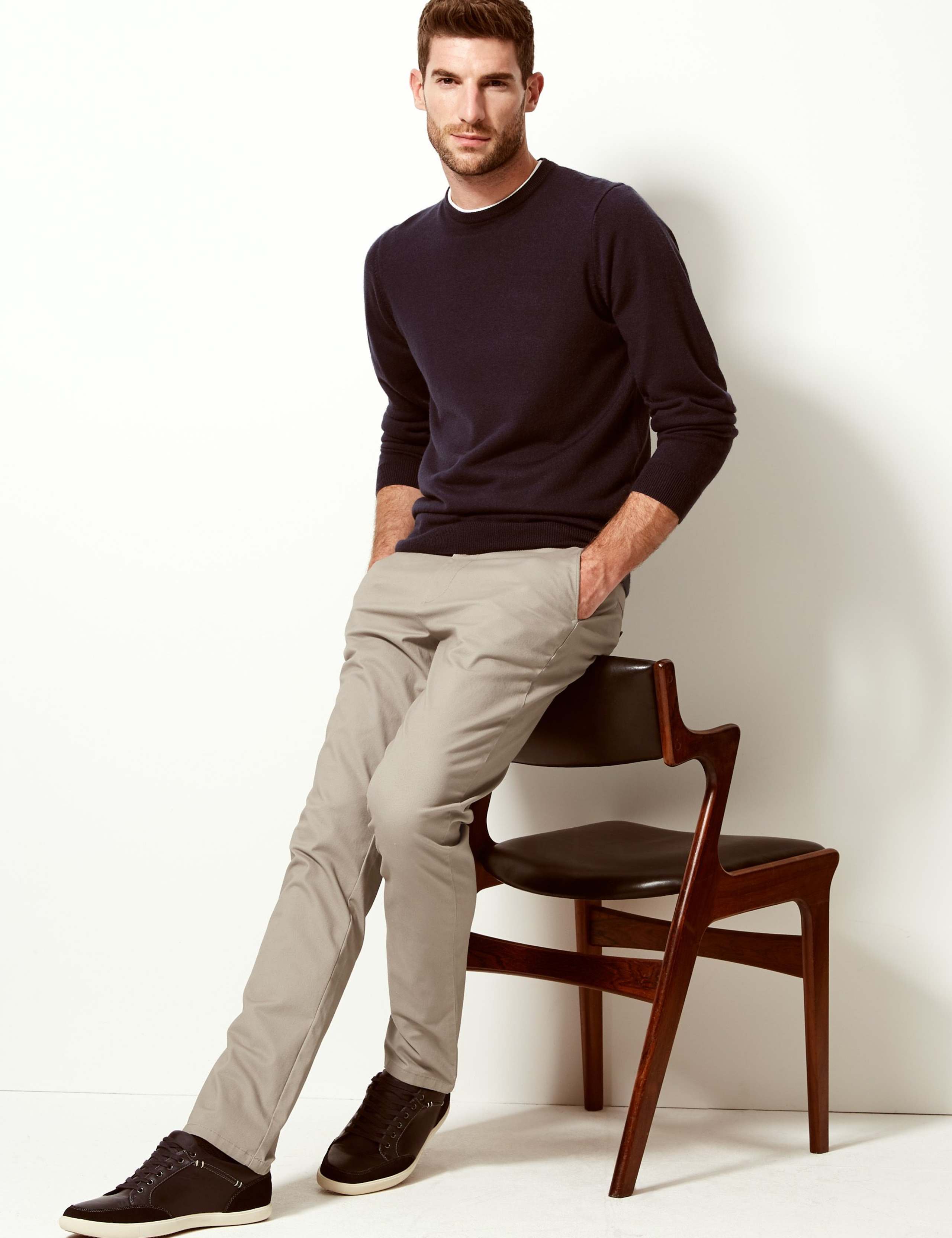 Slim Fit Stretch Chinos 1 of 4