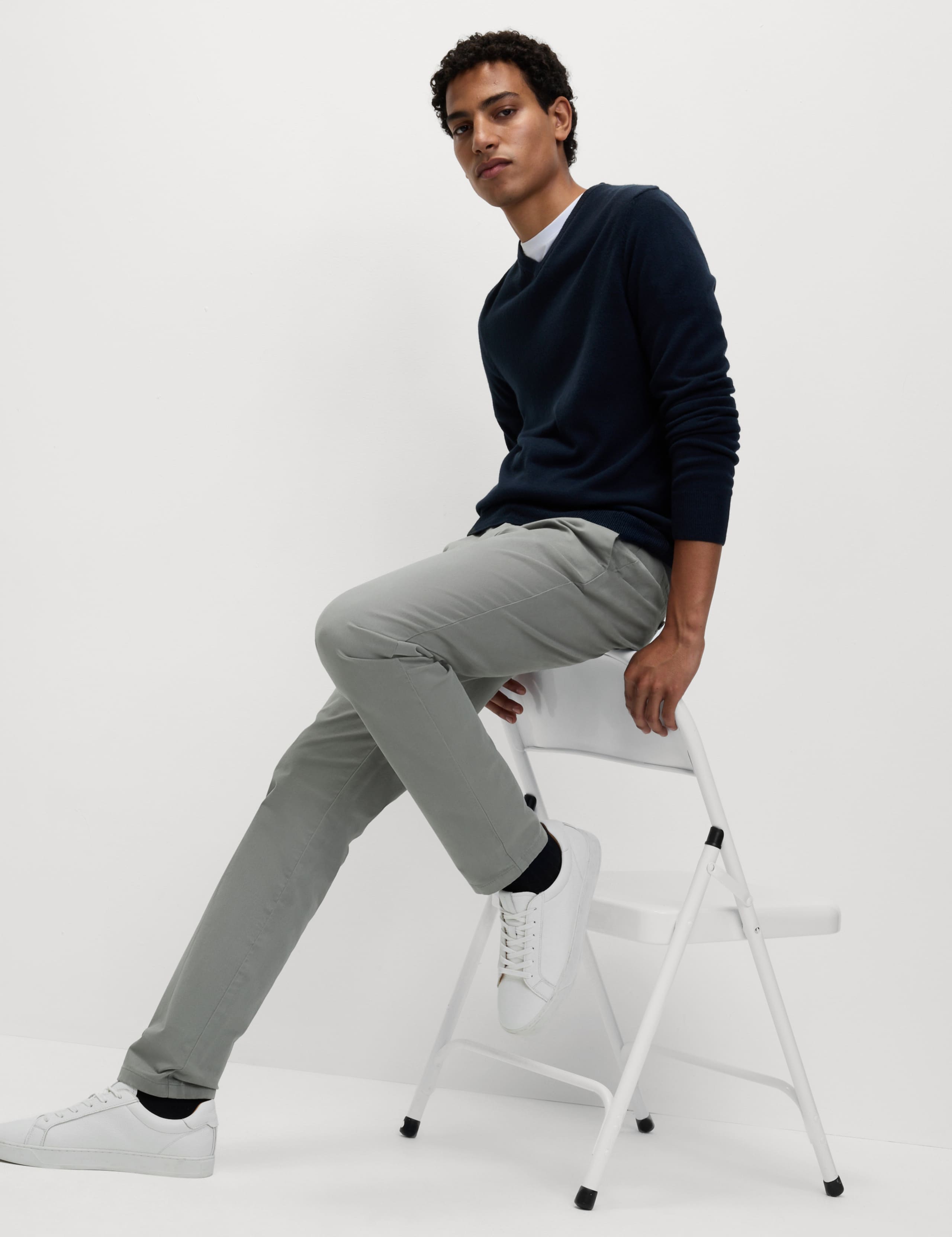 Slim Fit Cotton Rich Stretch Chinos 1 of 5