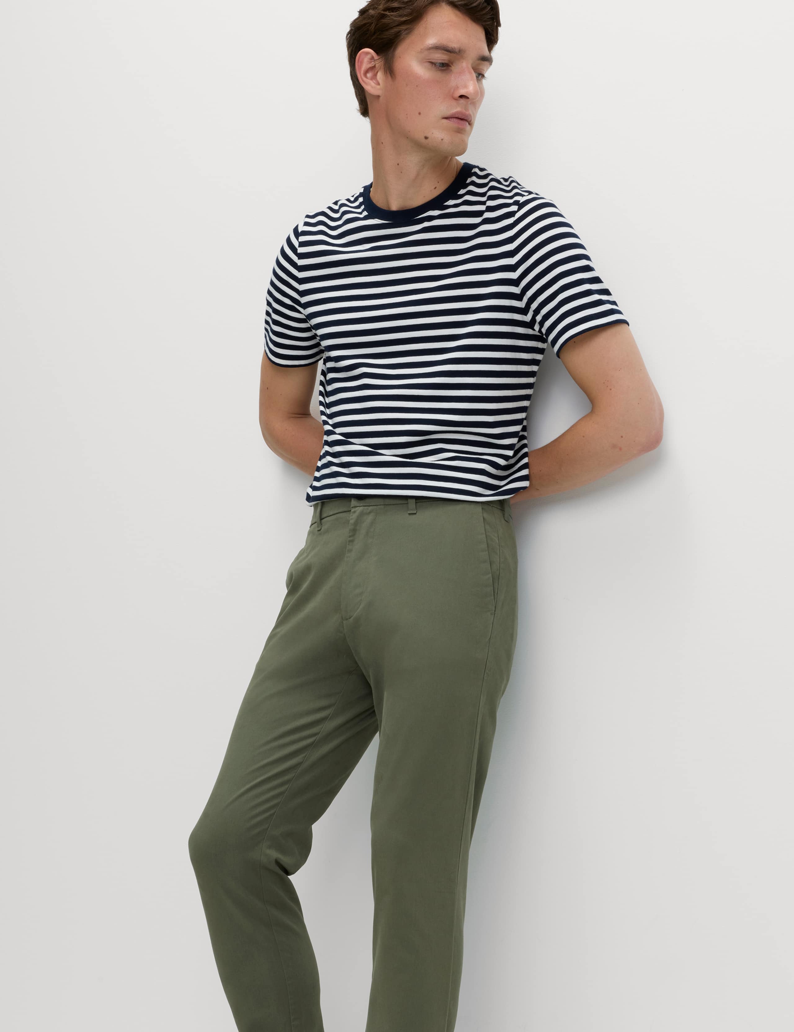 Slim Fit Cotton Rich Stretch Chinos 1 of 5