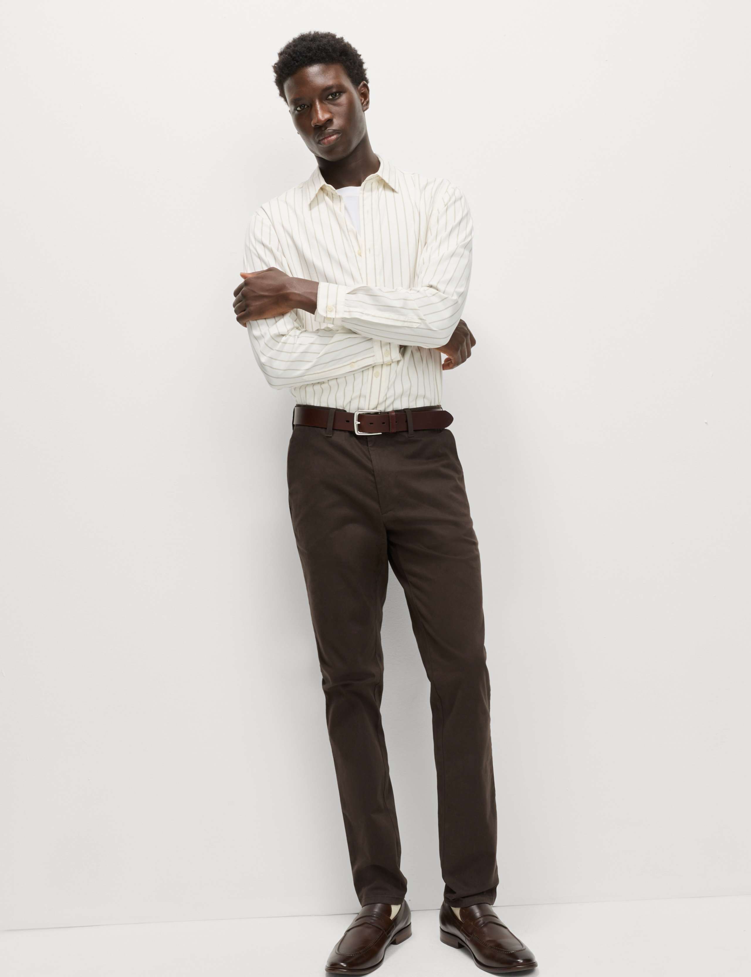Slim Fit Cotton Rich Stretch Chinos 1 of 6