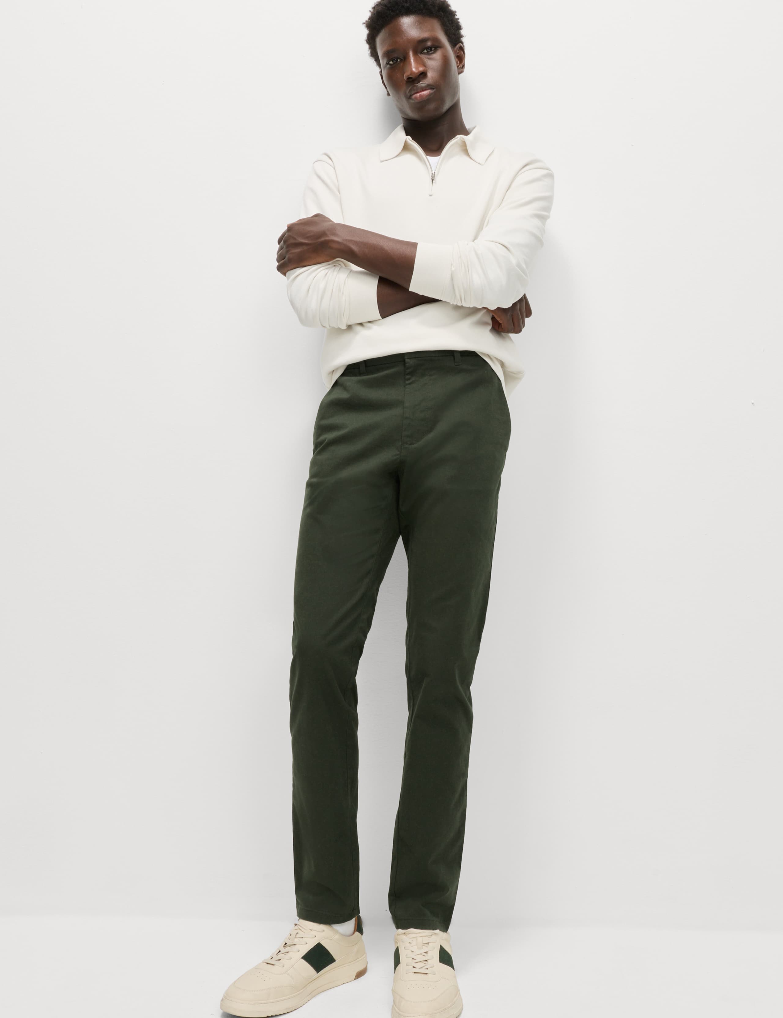 Slim Fit Cotton Rich Stretch Chinos 1 of 6