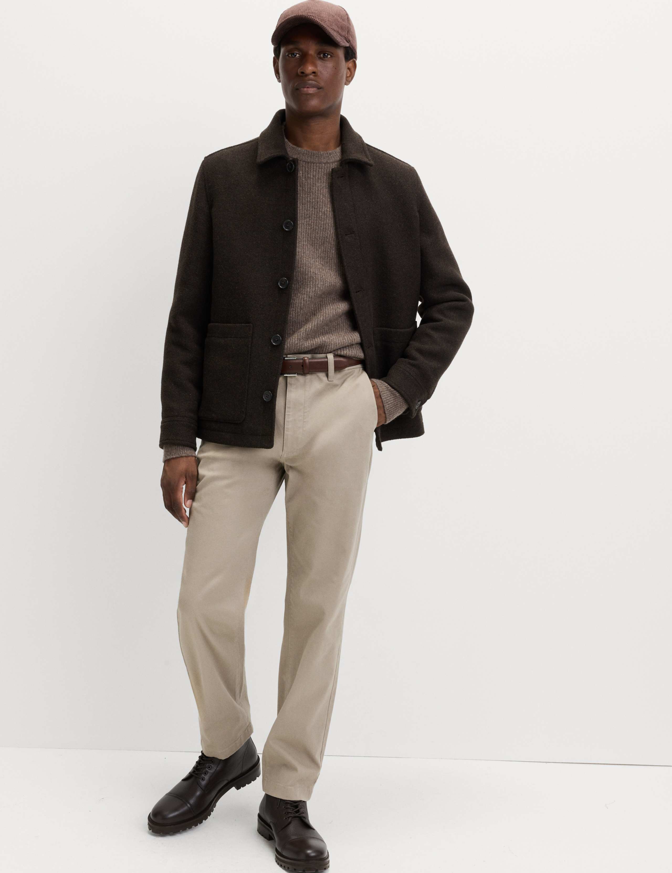 Regular Fit Cotton Rich Stretch Chinos 4 of 6