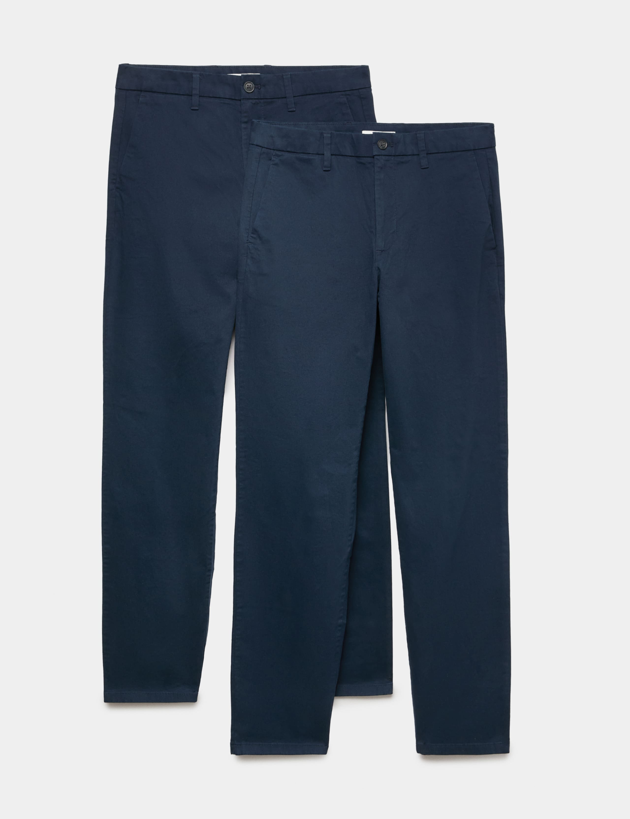 2 Pack Regular Fit Stretch Chinos 1 of 2